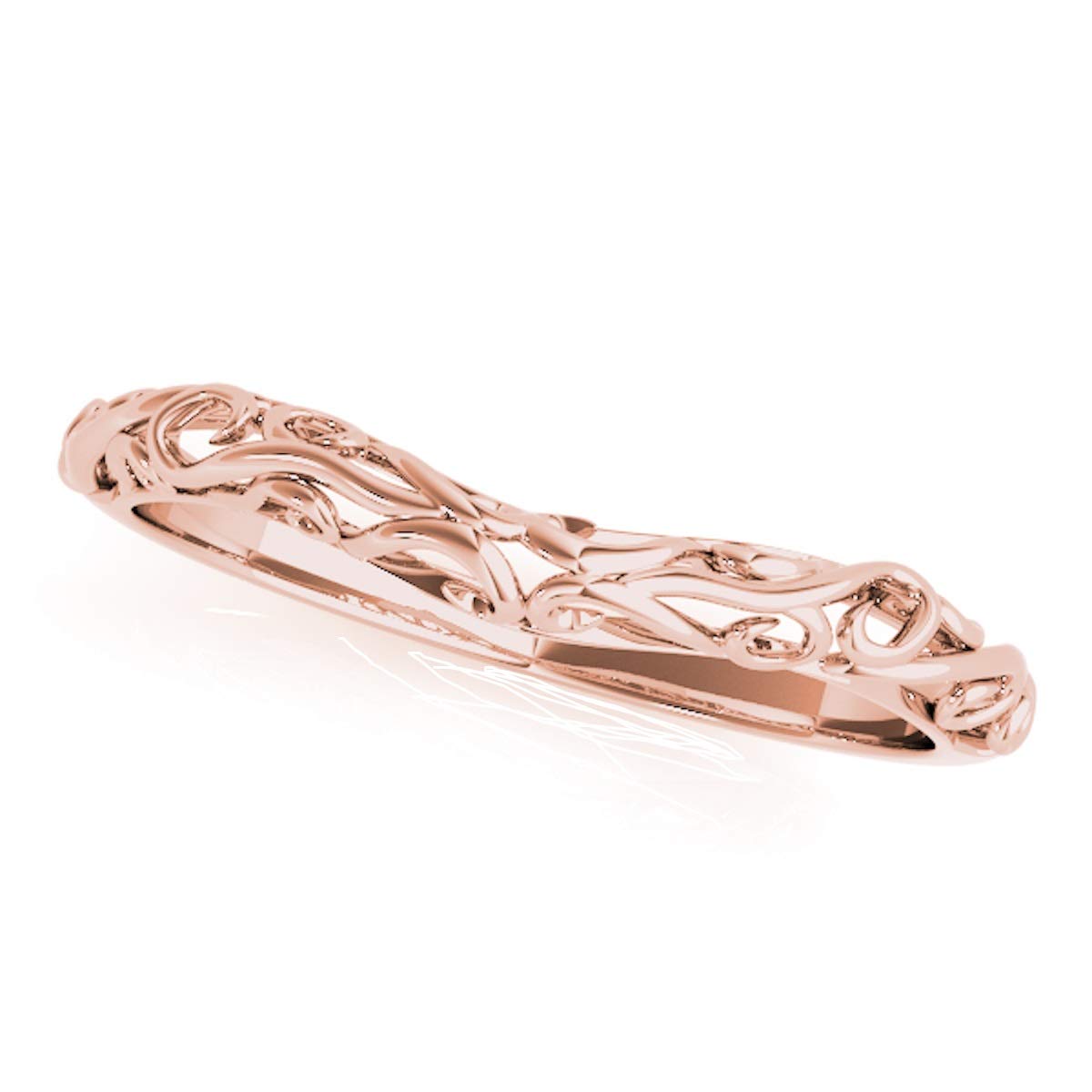 MauliJewels 14K Solid Gold Antique Engagement & Wedding Band for Women - 4 Prong Setting | Vintage Style Bridal Ring for Proposals, Anniversaries & Special Occasions