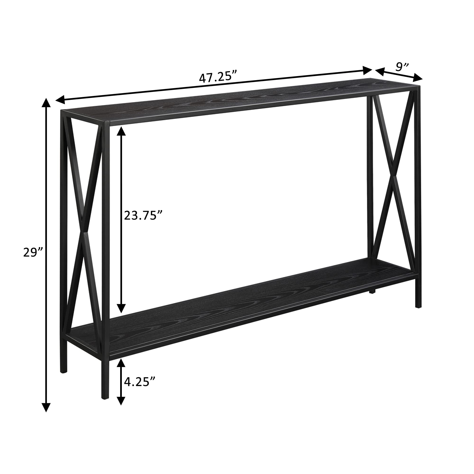 Modern Black Console Table 47.25