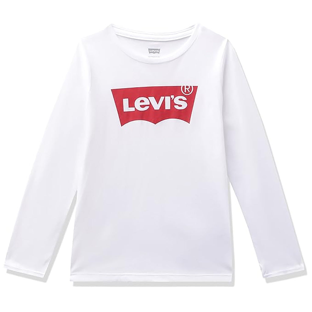 Levi's Girls Solid Regular Long Sleeve T-Shirt | Soft Cotton Casual Top for Everyday Wear | Perfect for School, Playdates & Outings