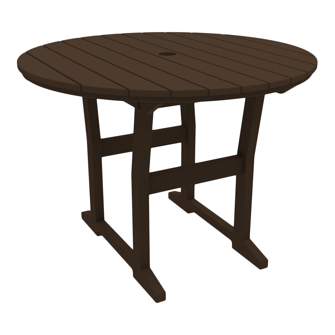 Coastline Cafe Round Dining Table - 36 Inch Modern Kitchen Table for Small Spaces, Breakfast Nook & Apartment - Perfect for Coffee Shops, Restaurants & Home Decor