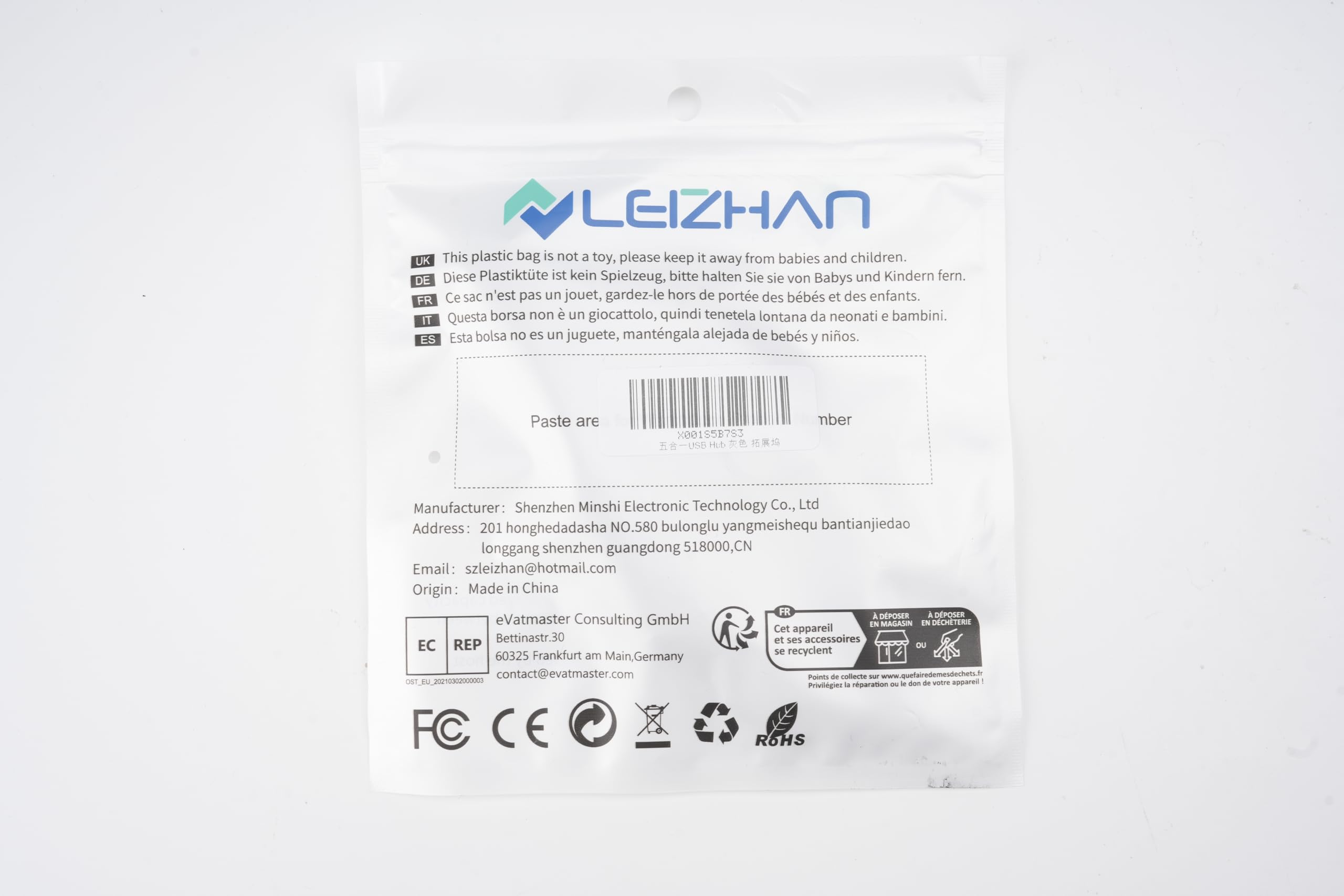 LEIZHAN 5-in-1 USB C Hub with 4K HDMI, Card Reader - for MacBook, Laptop Workspace