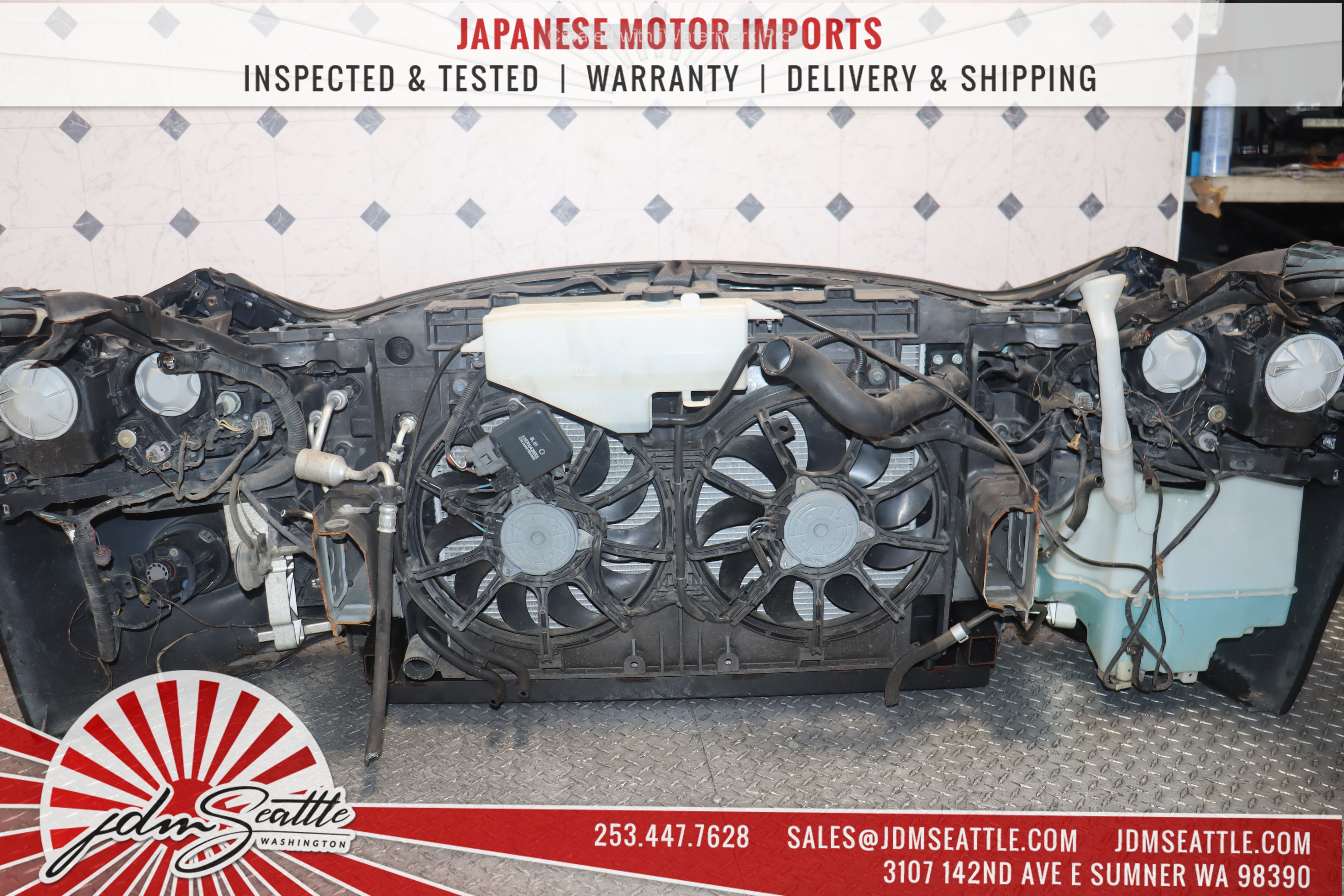 JDM Nissan Fuga 370GT / 2010-2013 Infiniti M37 Complete Front End Nose Cut Conversion Kit - Perfect for Car Restoration & Custom Build Projects