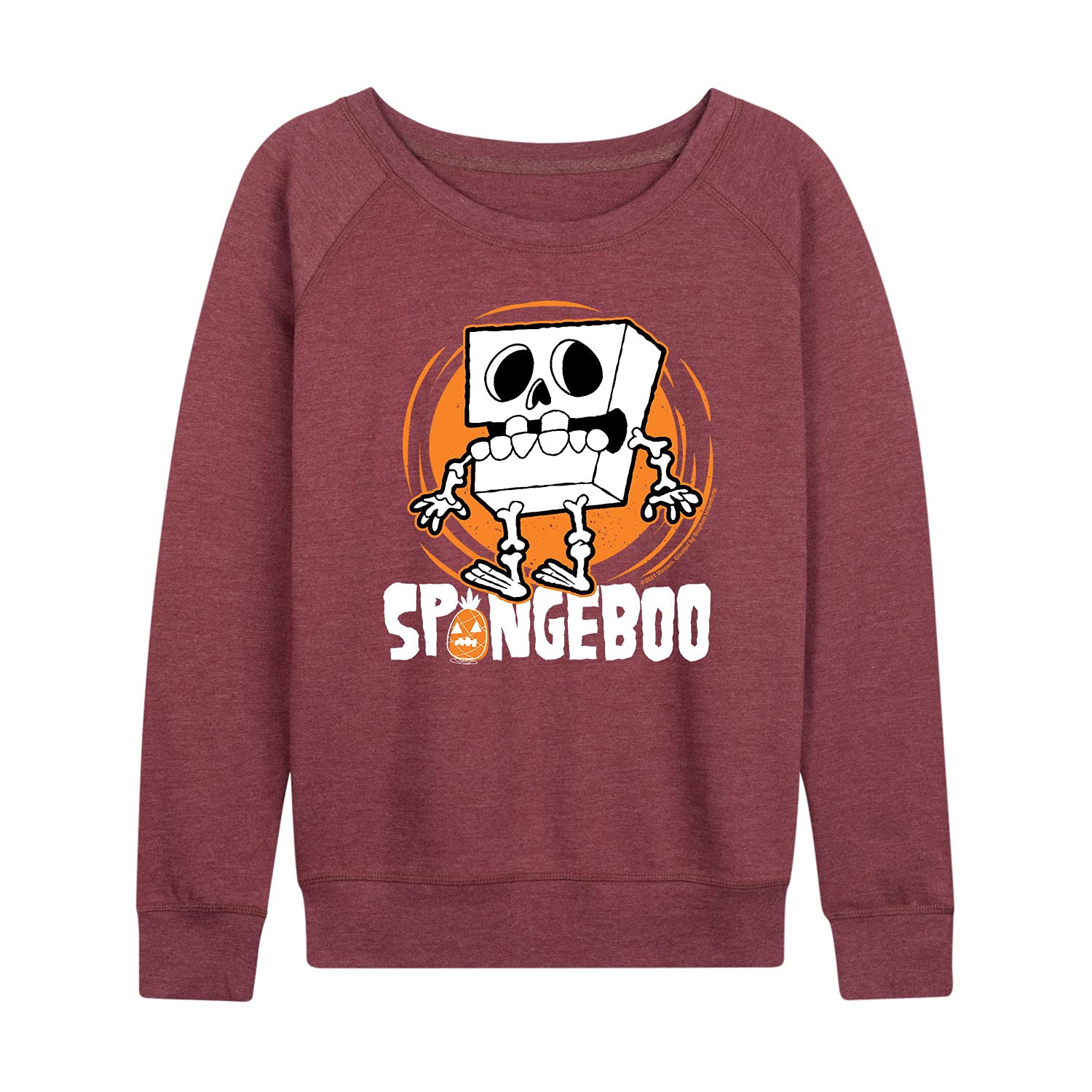 SpongeBob SquarePants Women's Lightweight French Terry Pullover Hoodie | Soft Casual Sweatshirt for Women | Perfect for Lounge Wear, Street Style & Anime Fans