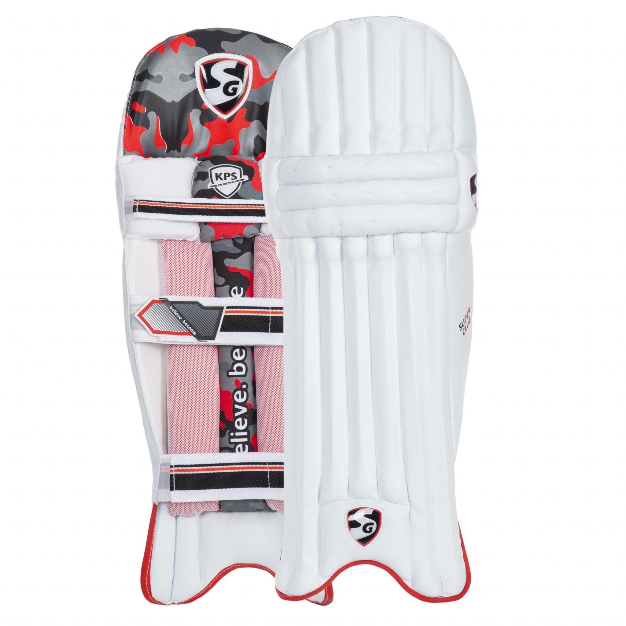 SG Super Club Cricket Batting Leg Guards - Premium Protective Gear for Cricket Players - Perfect for Practice & Match Play