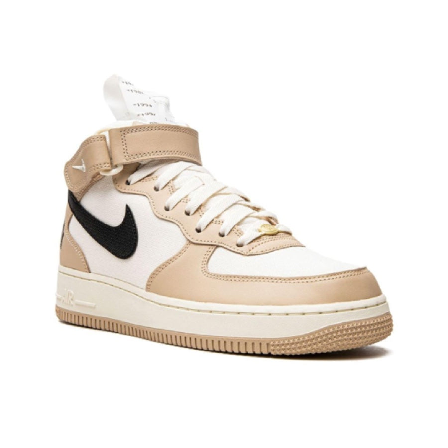 Nike Air Force 1 Mid '07 Sneakers - Black Pale Ivory Coconut Milk Colorway | Men's Basketball Shoes for Casual Wear & Street Style