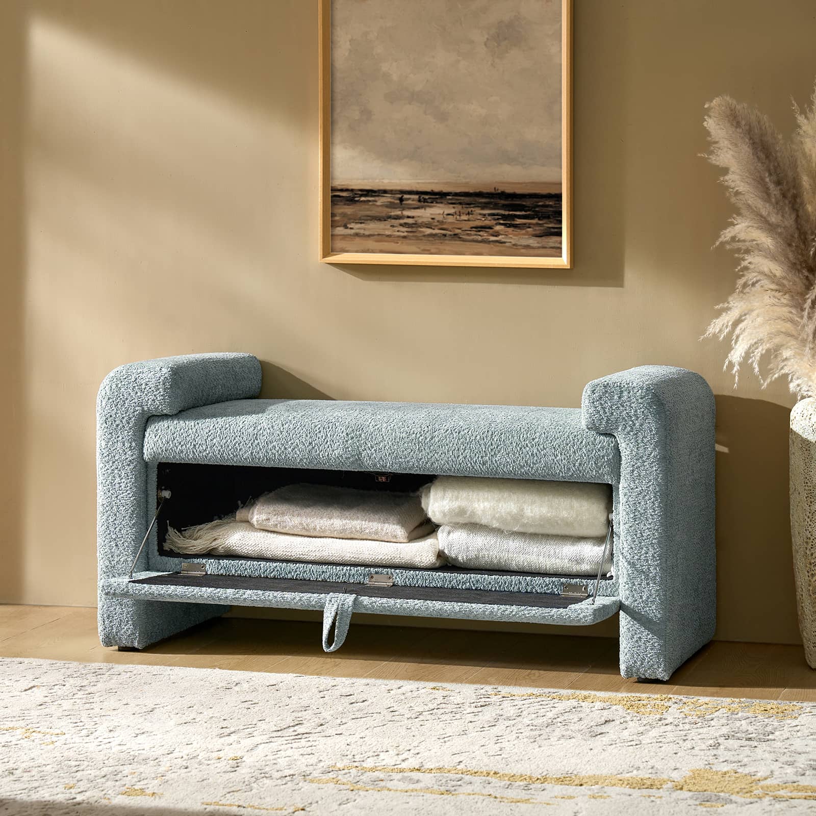 Baldesca Wooden Bench with Storage Drawer - Solid Wood Frame, Sturdy & Versatile Entryway, Bedroom, or Living Room Seating Furniture