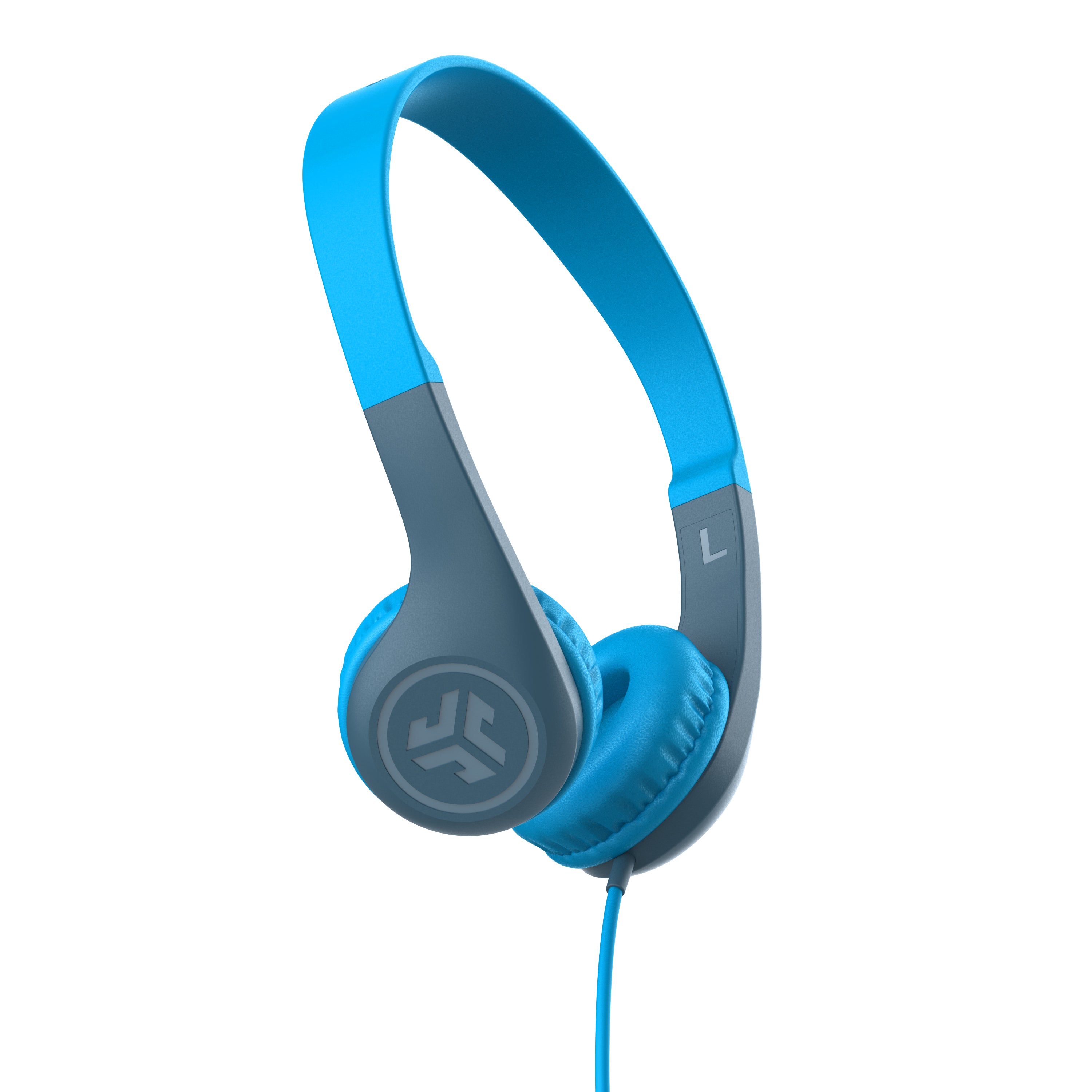 JBuddies Pop Wired Kids Headphones with Volume Limiter - Blue | Safe for School, Travel & Home Use