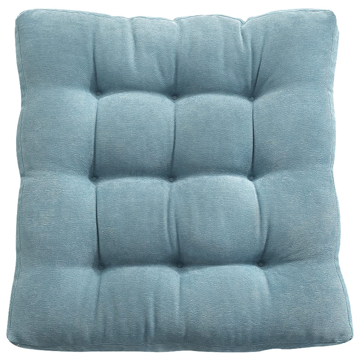 Premium Corduroy Chair Cushion 20x20 Inches - Thick Square Seat Pad for Patio, Outdoor & Indoor Use - Breathable, Washable & Ultra Soft (Grey) - Perfect for Garden, Balcony, Deck, and Living Room Comfort