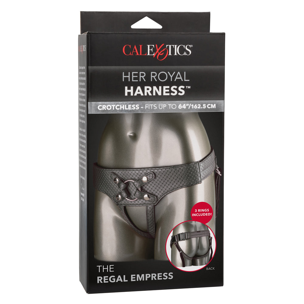 Royal Empress Strap-On Harness for Women - Premium Leather Adjustable Adult Toy for Couples & Solo Play - Perfect for Roleplay & BDSM Scenes