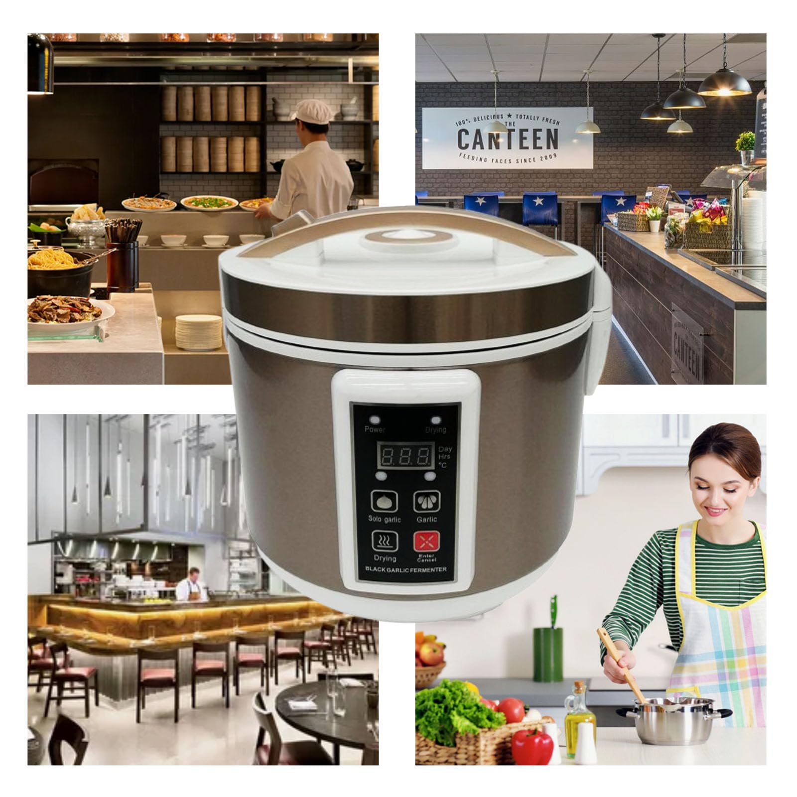 6L Black Garlic Fermenter Machine 110V - Automatic 3D Heating Multi-Clove Garlic Cooker with Black Liner & Smart Control - Perfect for Home Kitchen, Restaurant, and DIY Fermentation Projects