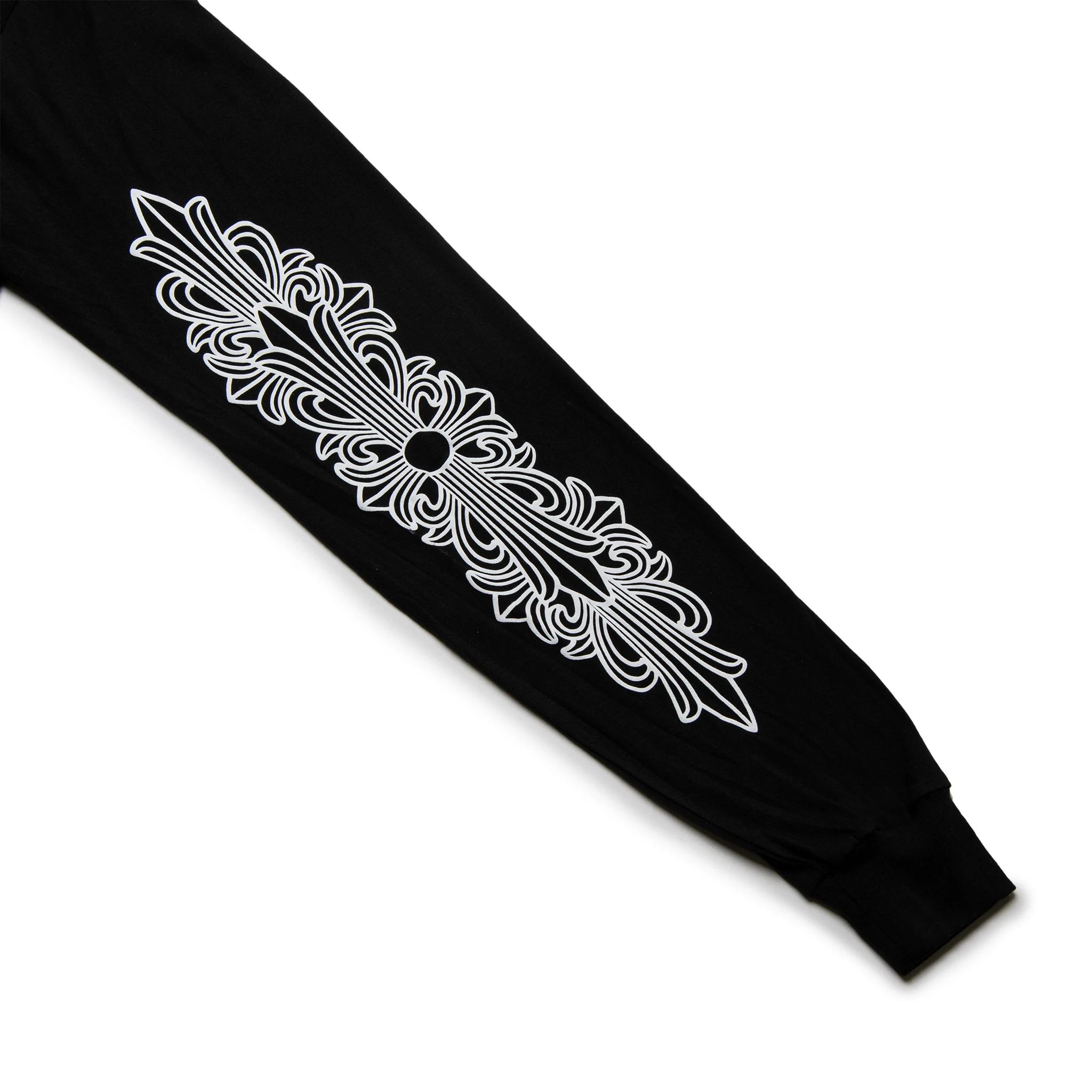 Chrome Hearts Manchester Exclusive Horse Shoe Pocket Logo Long Sleeve Black T-Shirt for Men - Stylish Streetwear & Casual Outfit Essential