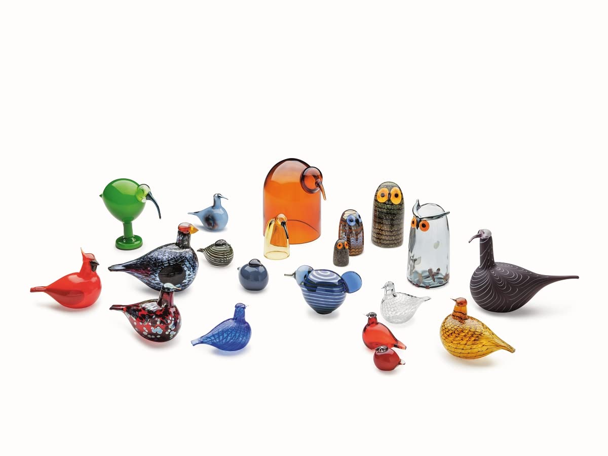 Iittala Birds by Toikka Little Tern Cranberry Glass Sculpture - Handmade Decorative Art Piece (11 x 7.5 cm) - Perfect for Home Decor, Gift Giving & Scandinavian Style Interiors