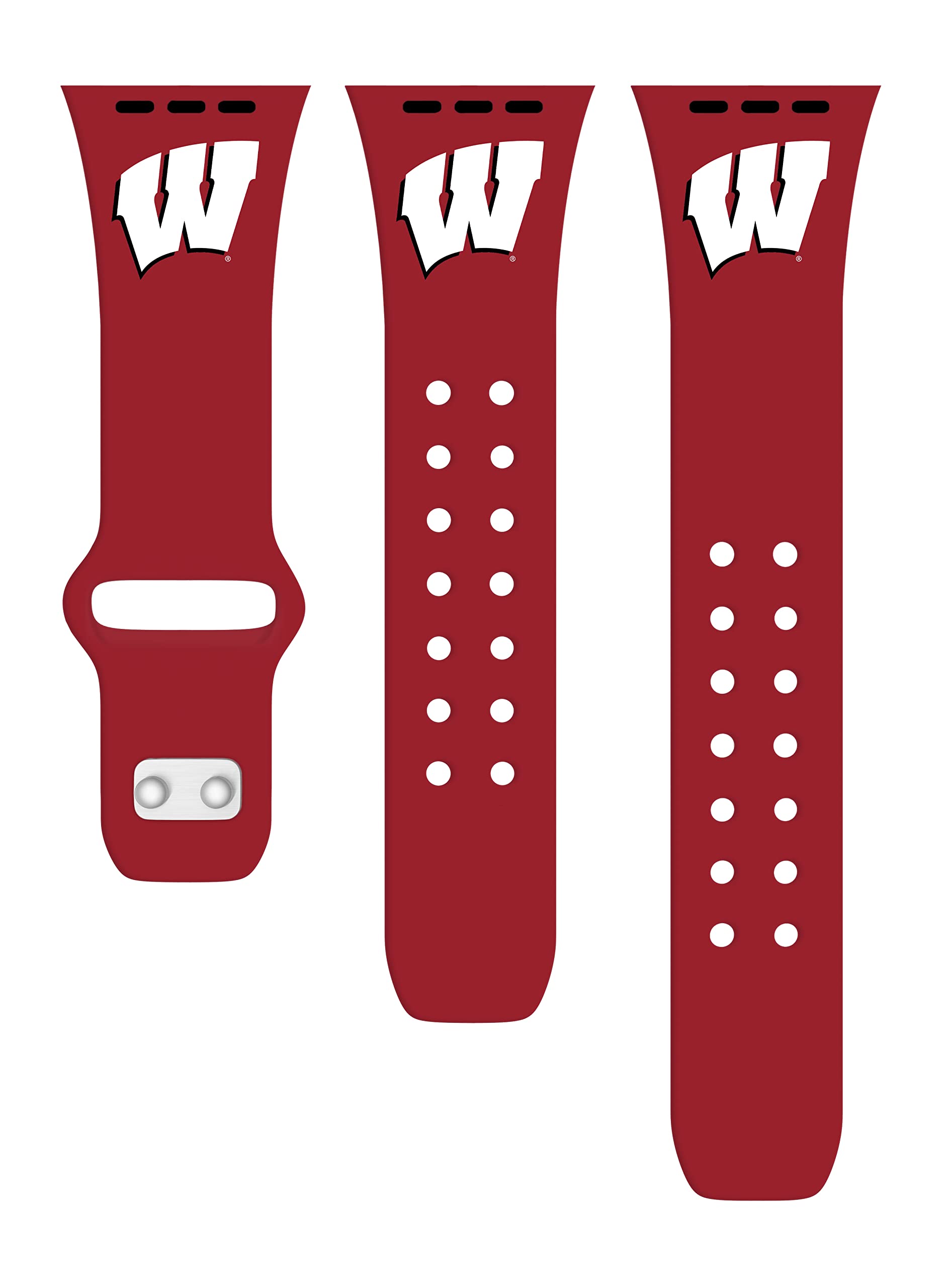 Affinity Bands Wisconsin Badgers Silicone Sport Band for Apple Watch - Durable & Comfortable Fitness Tracker Strap for Workouts & Daily Use