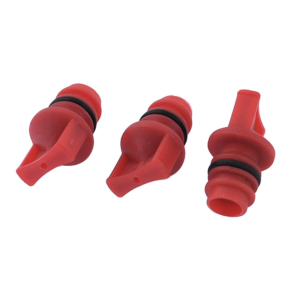 uxcell 3 Pack 18mm Red Plastic Male Threaded Air Compressor Oil Housing - Perfect for Industrial Pneumatic Tools & DIY Air System Maintenance