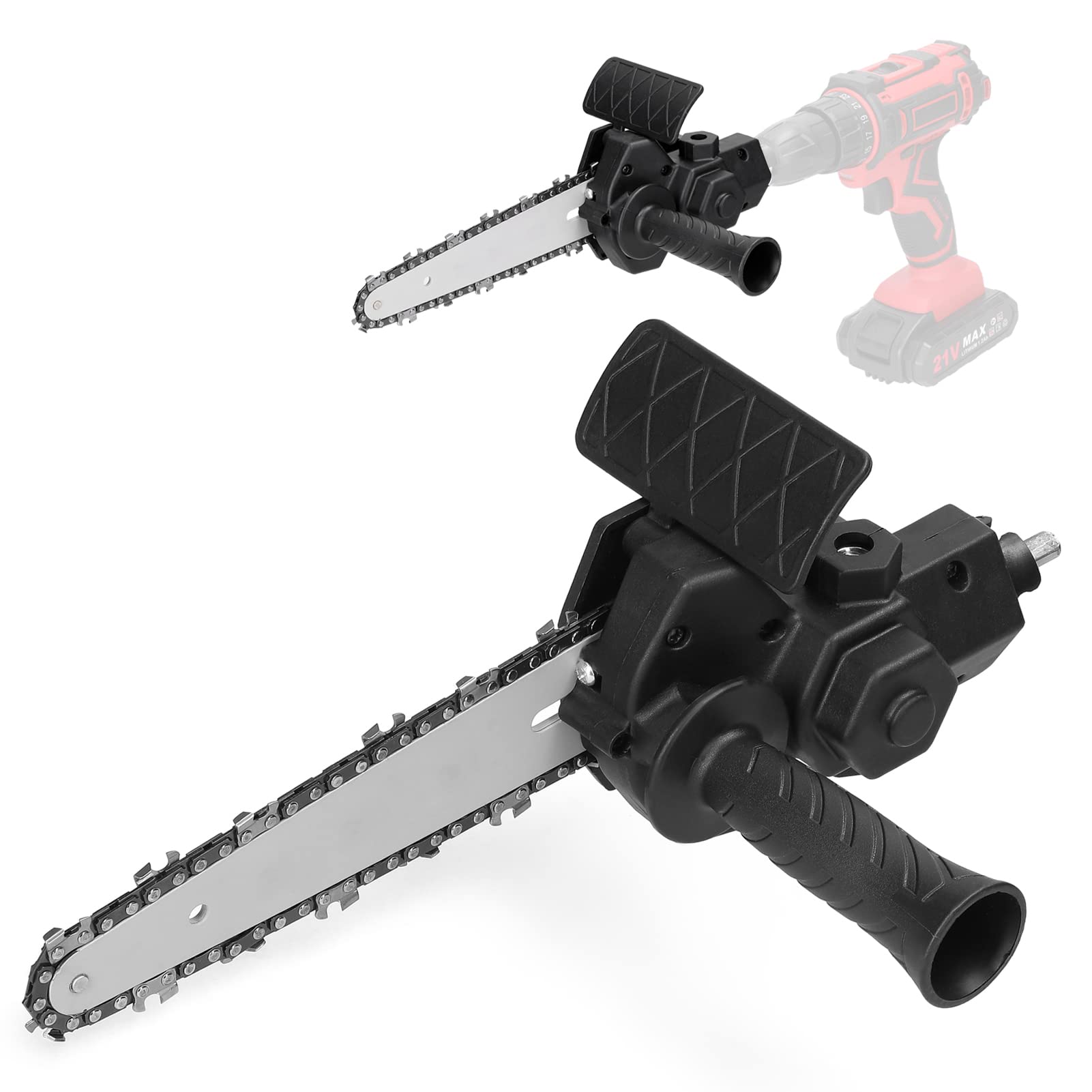 Mulcort 6 Inch Electric Drill to Chainsaw Converter Attachment - Power Tool Adapter for Wood Cutting, DIY Woodworking & Tree Trimming - Perfect for Home Improvement Projects & Outdoor Landscaping