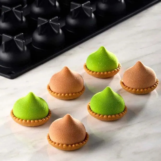 Bachour Jasmine Silicone Mold - 30 Cavity Flower Shaped Baking Molds for Cupcakes, Chocolates, Candies, Soaps - Perfect for Home Baking, Wedding, Party Desserts