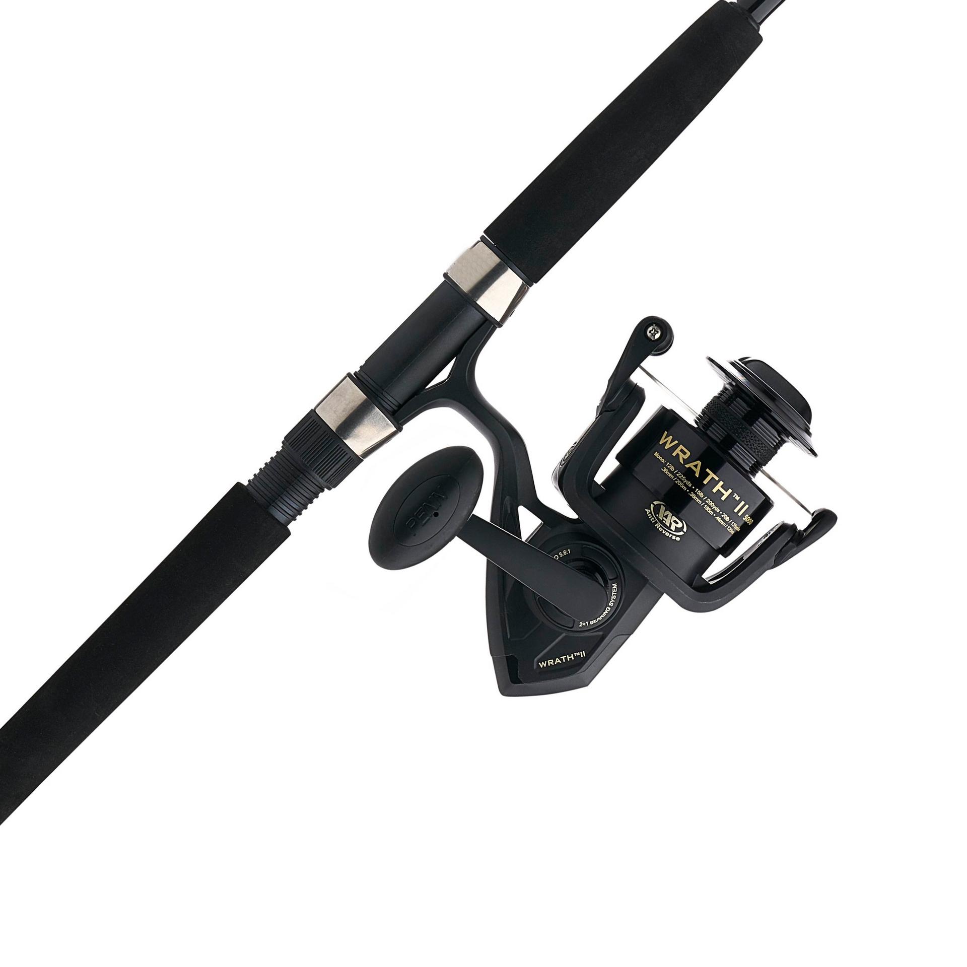 Wrath™ II Spinning Rod and Reel Combo - Premium Fishing Gear for Freshwater & Saltwater Anglers | Perfect for Bass, Trout, and Offshore Fishing Adventures