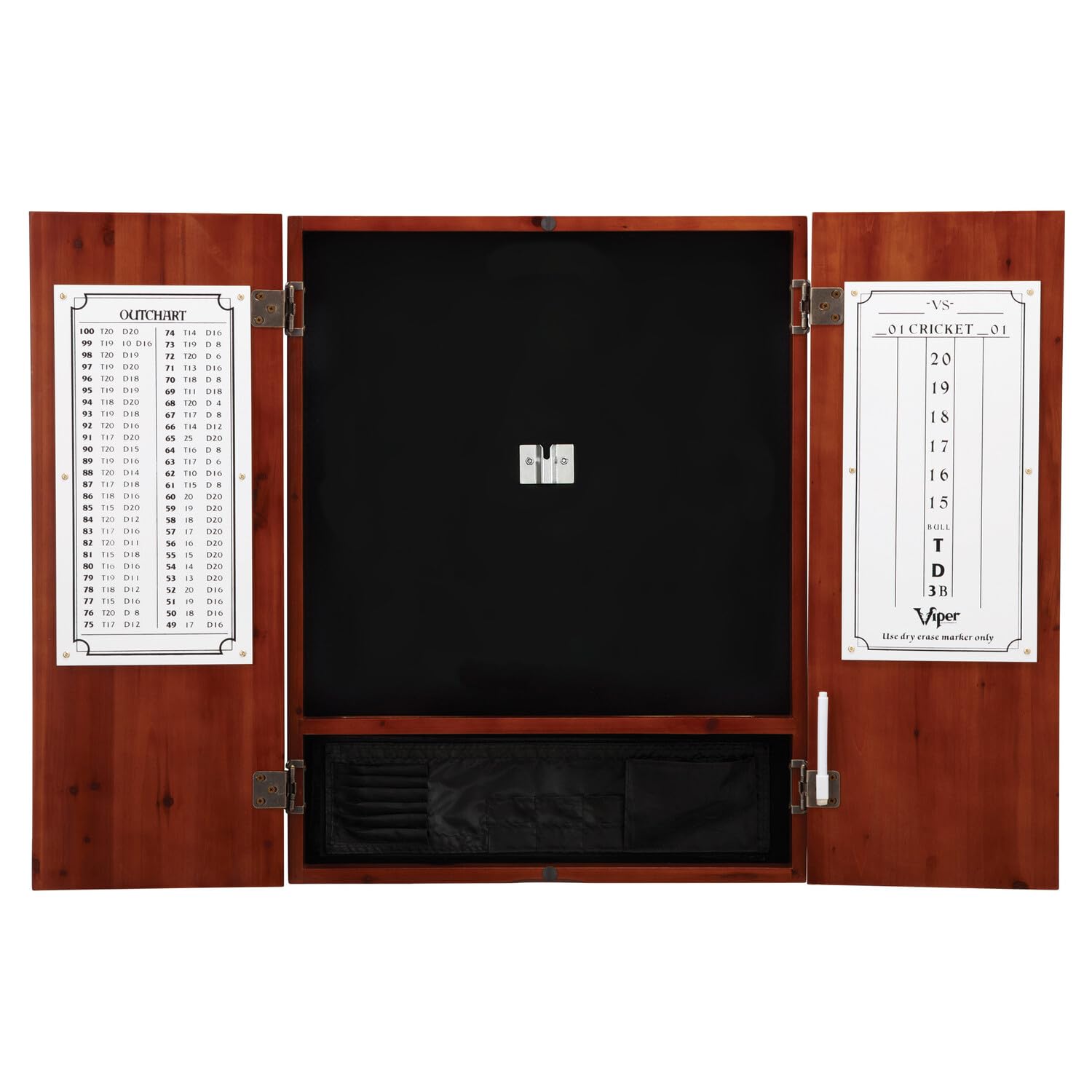 GLD Products Viper Metropolitan Steel Tip Dartboard Cabinet - Sisal & Bristle Surface, Cinnamon Finish (Cabinet Only, No Dartboard Included) | Perfect for Home Game Rooms, Bars, and Recreational Spaces