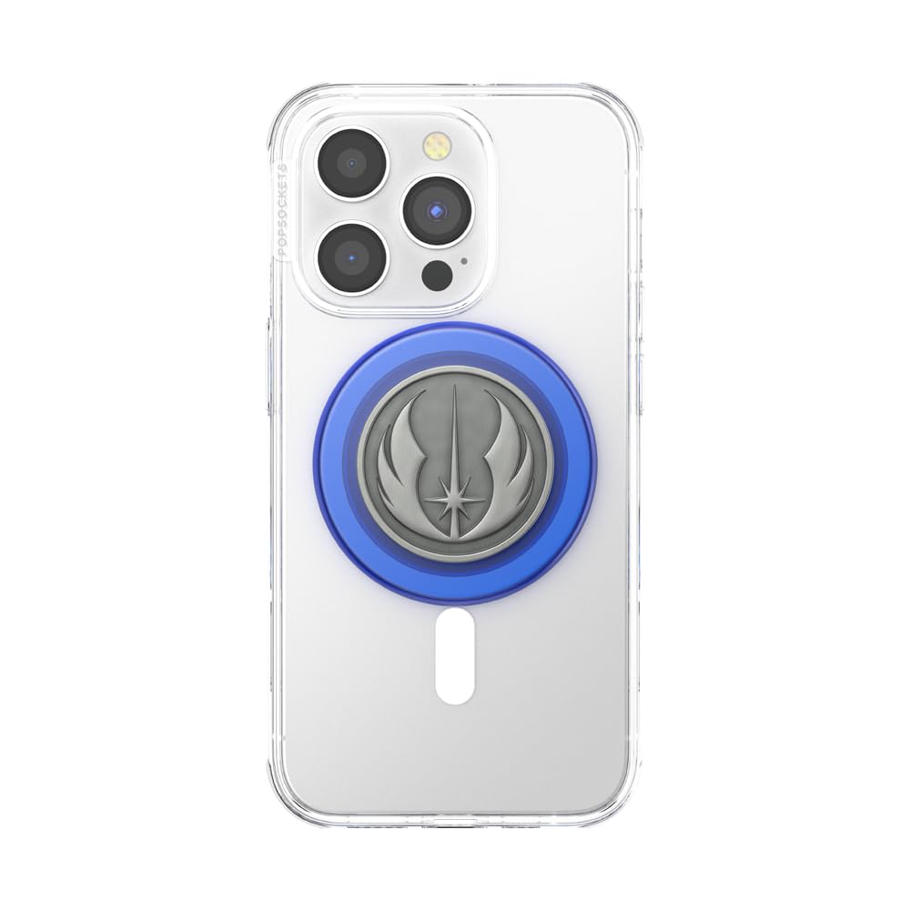PopSockets MagSafe-Compatible Phone Grip & Holder - Wireless Charging Friendly - Star Wars Jedi Icon Design for iPhone 12/13/14/15 - Perfect for Gaming, Driving & Everyday Use