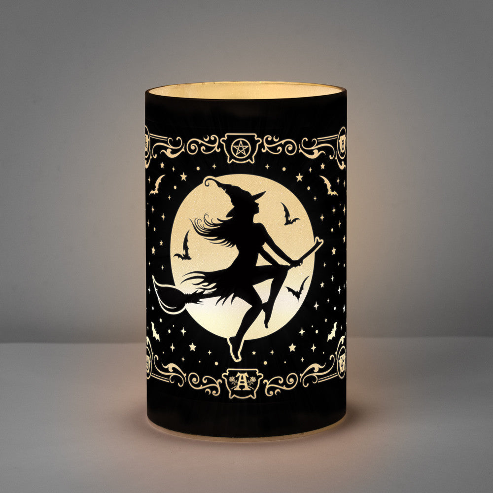 Flying Witch Lantern - LED Halloween Decorations for Outdoor & Indoor - Spooky Party, Porch, Yard, and Home Decor