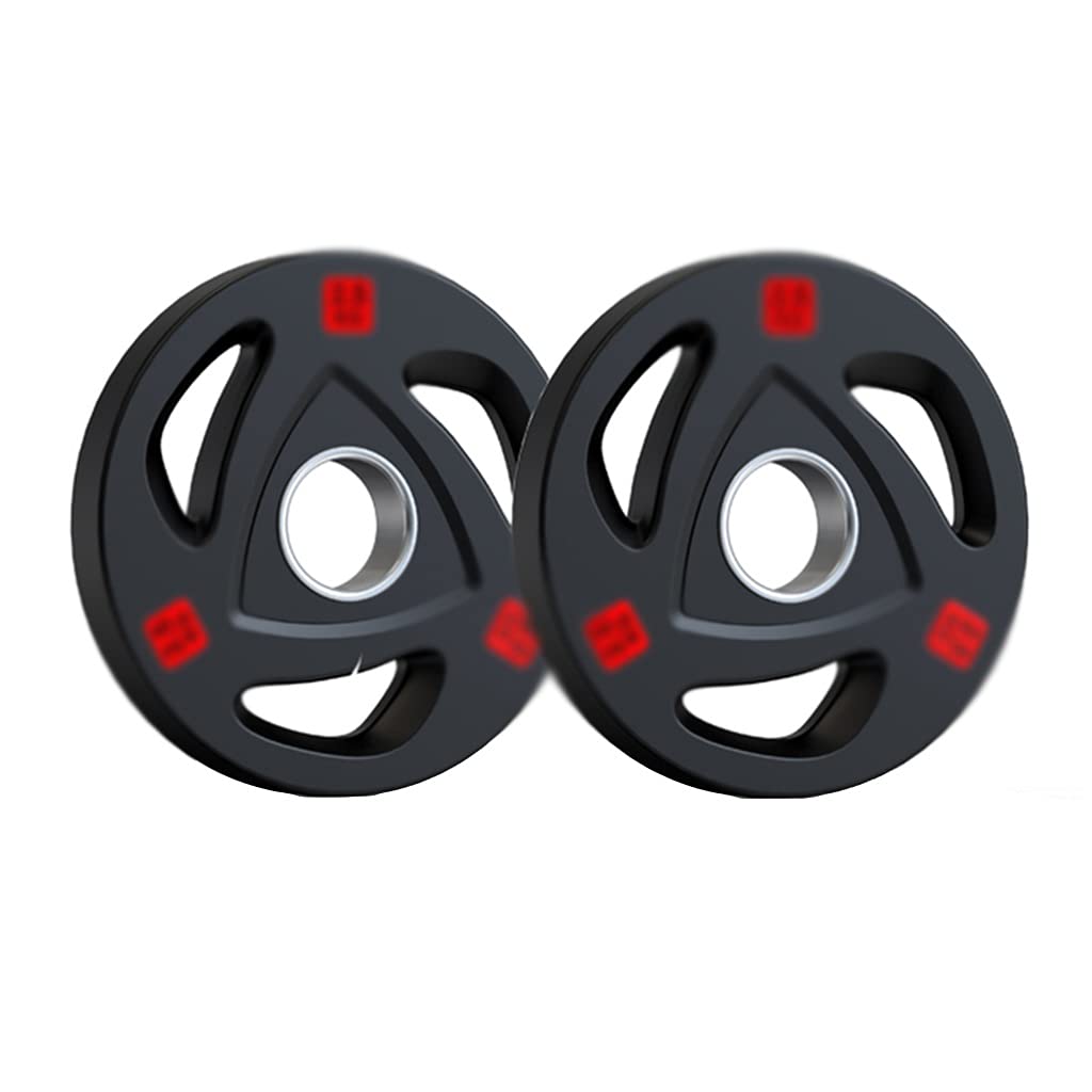 Rubberized Weight Plates 2.5kg with 51mm Hole - Durable Squat & Weightlifting Plates for Home Gym, CrossFit, Powerlifting - Set of 3 (Color: Black) - Perfect for Strength Training & Fitness Equipment