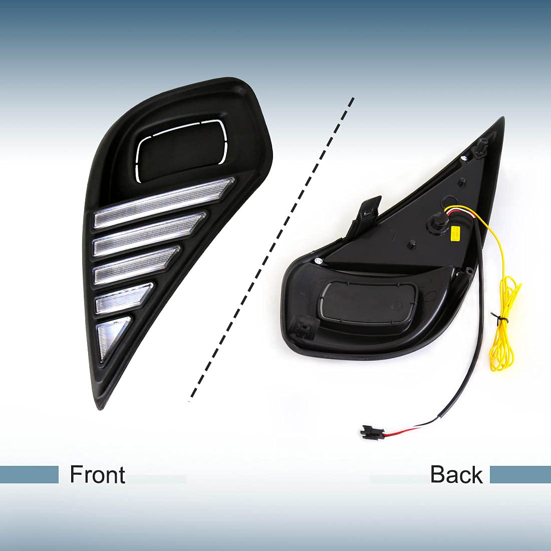 **2020-2025 Toyota Highlander LED Daytime Running Lights with Dynamic Turn Signal - DRL Fog Lights Replacement Kit with Wiring Harness - Perfect for Night Driving & Enhanced Safety**
