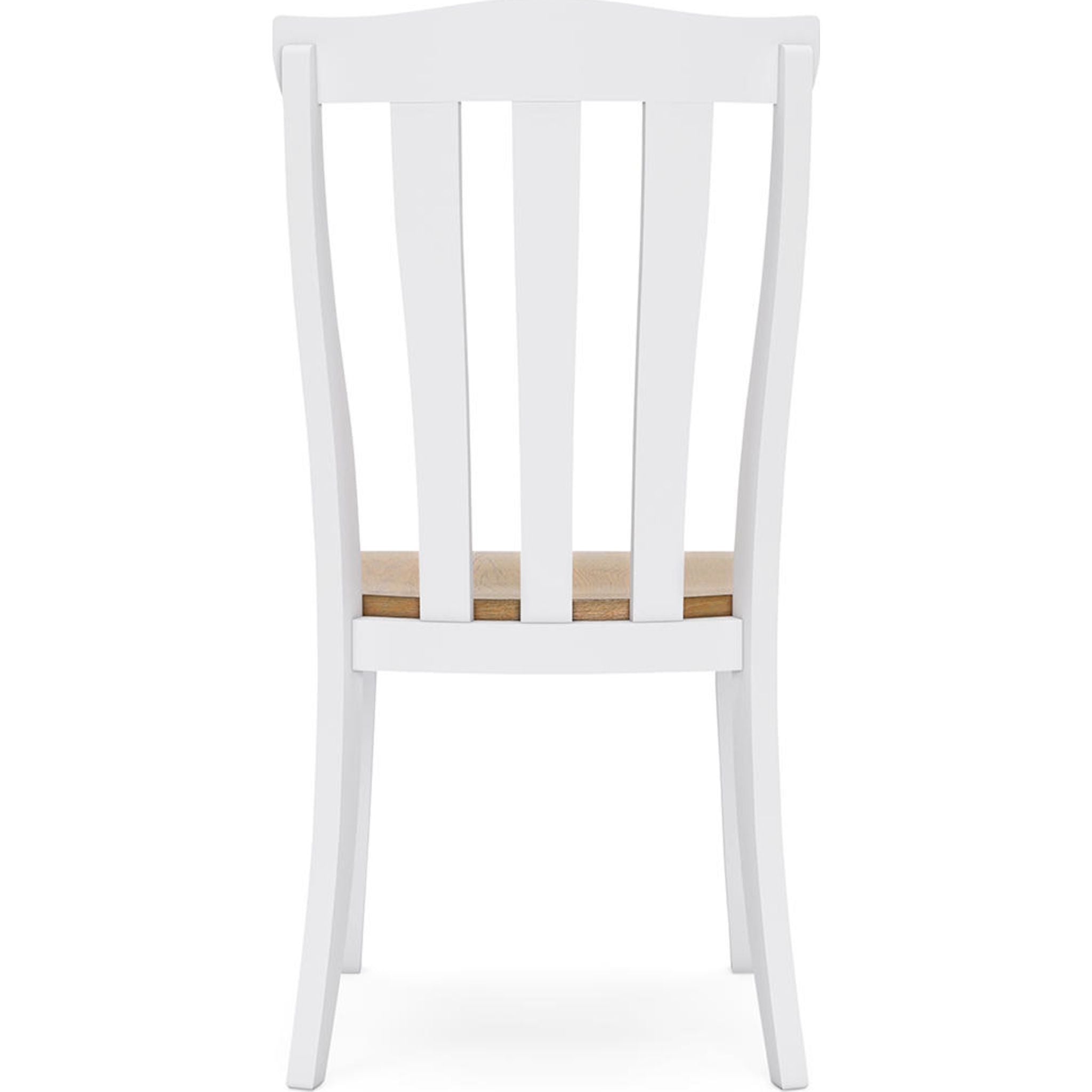 Ashbryn Modern Dining Chair - White & Natural Wood Finish (D844-01) - Perfect for Kitchen, Dining Room, and Breakfast Nook