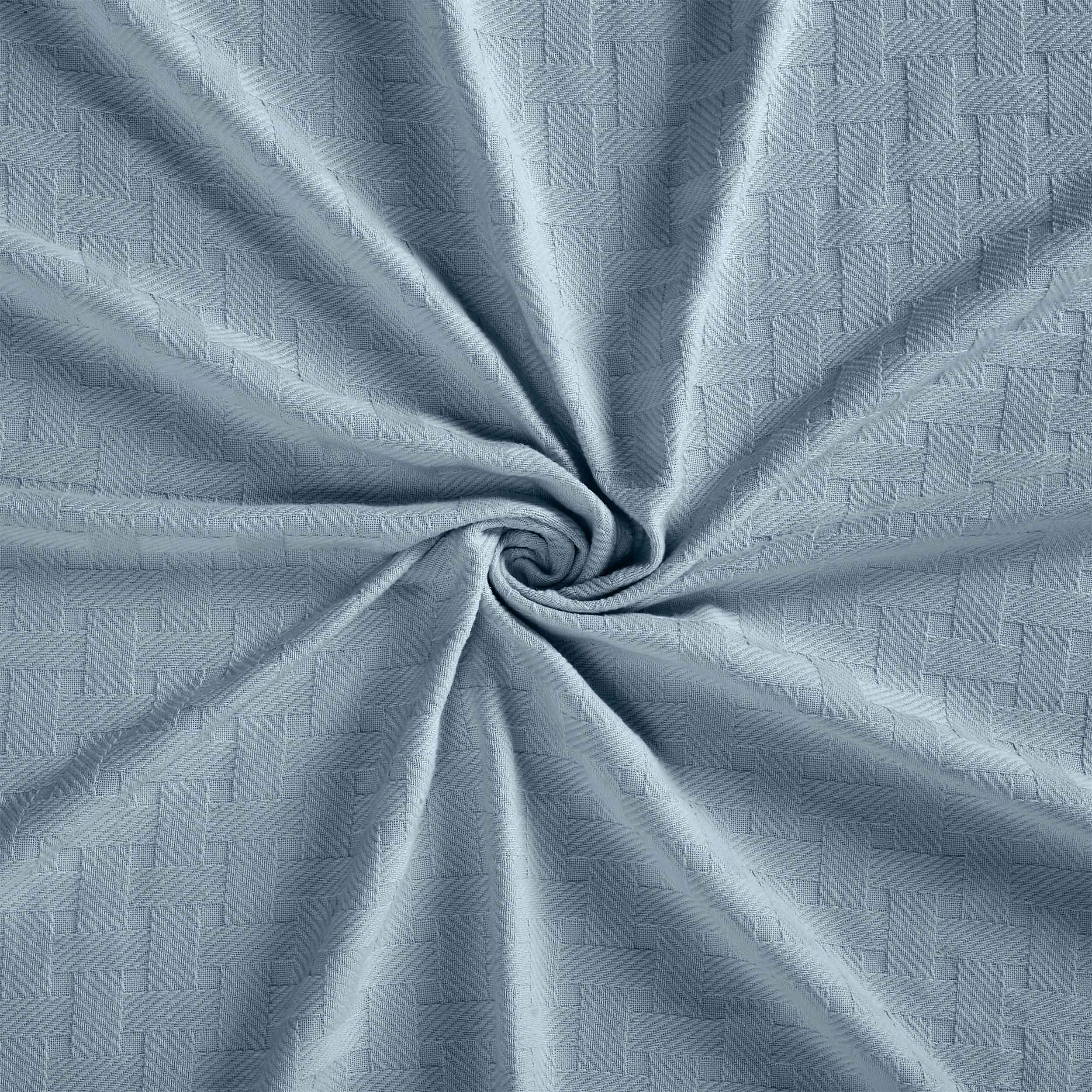 Soft Basketweave All-Season Cotton Bed Blanket & Sofa Throw - Lightweight Breathable Blanket for Bedroom, Living Room, Travel and Outdoor Use