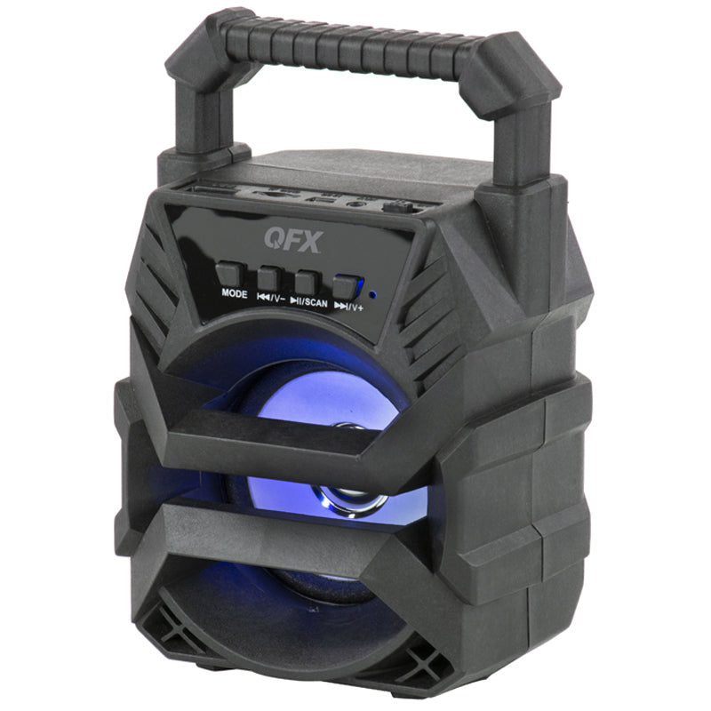 QFX BT-1 Wireless Bluetooth Speaker - Portable, High-Quality Sound for Outdoor, Travel, and Home Use