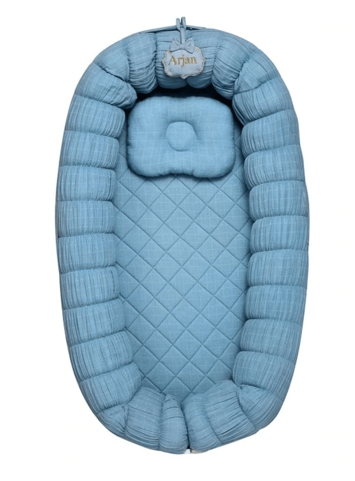The Sleep Cloud Nest - Ultra Soft Memory Foam Pillow for Side, Back & Stomach Sleepers | Blue | Perfect for Home, Travel & Office Use