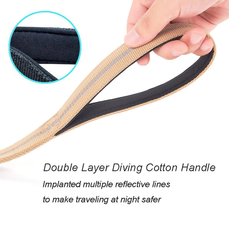 Premium Heavy Duty Tactical Bungee Dog Leash - Shock Absorbing Retractable Lead for Large Dogs, Walking, Hiking & Outdoor Adventures