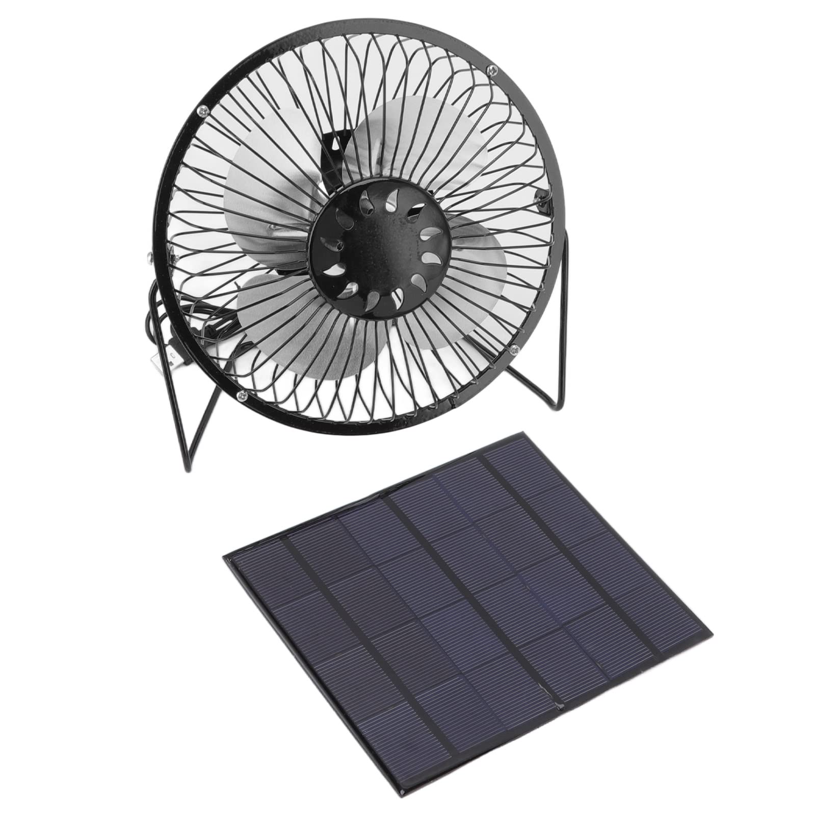 Portable Mini Solar Fan - 20cm Diameter with High-Efficiency Polysilicon Solar Panel - Perfect for Outdoor Activities, Travel, Picnics, Camping & Fishing - USB Powered Cooling Fan for Patio, Beach & Backyard Use