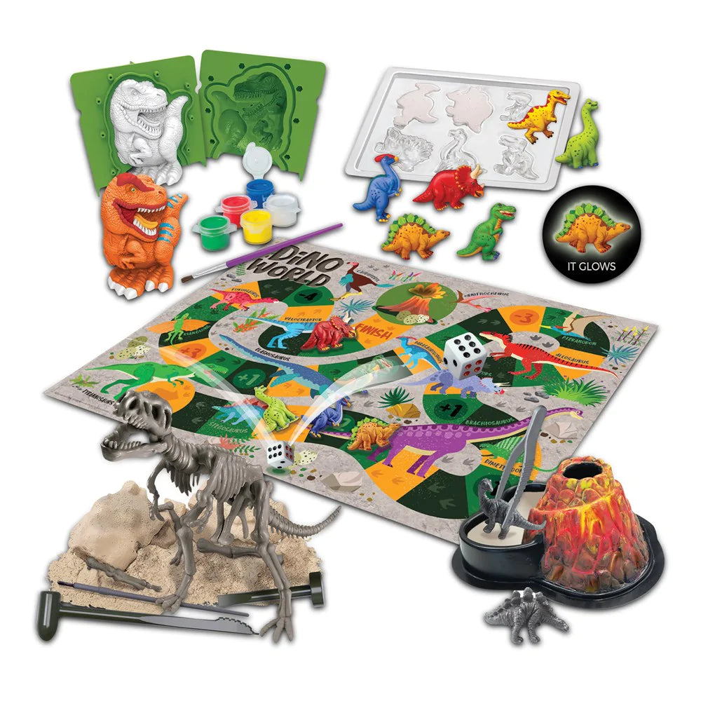 4M STEAM Powered Kids Dinosaur World Science Kit - Educational STEM Toy for Children Ages 5-12 - Explore Prehistoric Creatures & Volcano Experiments - Perfect for Birthday Gifts & Classroom Learning Activities