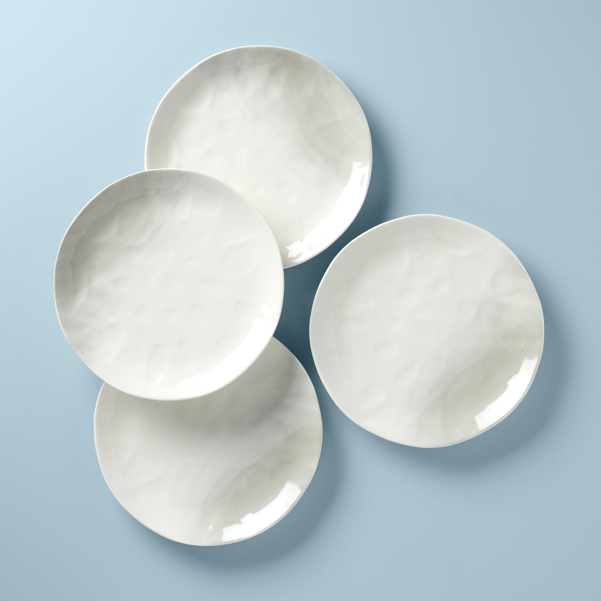 Premium Oyster Bay Dinner Plates Set of 4 - Elegant Porcelain Dishware for Fine Dining, Entertaining & Everyday Use
