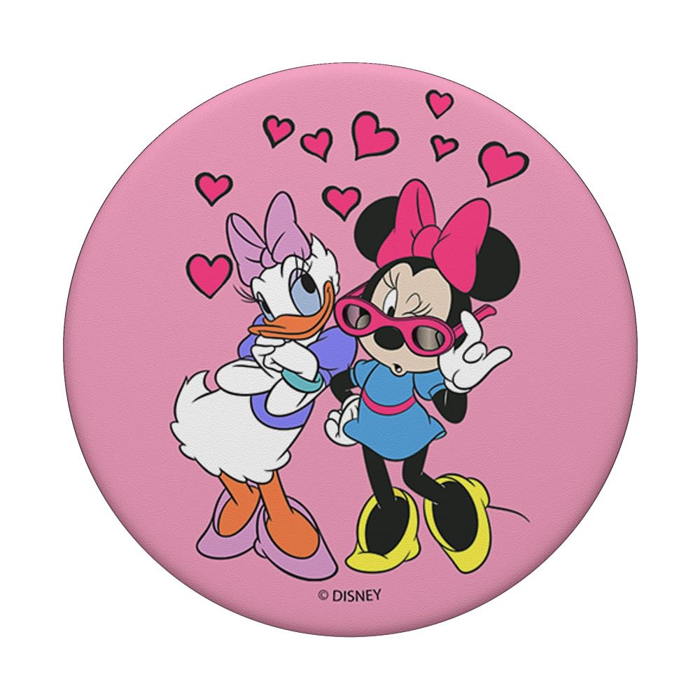 Disney Mickey and Friends Minnie & Daisy Just The Girls PopSockets Standard PopGrip - Swappable Phone Grip & Stand for iPhone, Samsung, Smartphones - Perfect for Selfies, Gaming, and Everyday Use