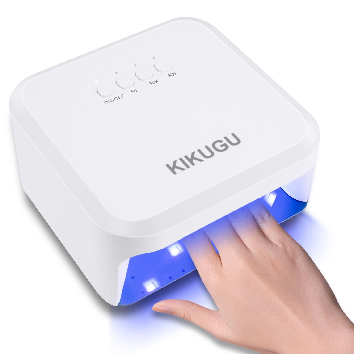 Professional UV LED Nail Lamp for Gel Polish - 18W Fast Curing with Auto Sensor, 18 LED Beads - Perfect for Salon & Home Manicures (White) | At-Home Nail Care & Professional Salon Use