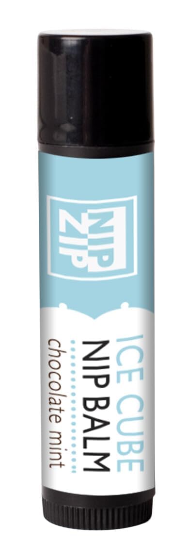 Nip Zip Ice Cube Nipple Balm - .15 oz Chocolate Mint Flavor | Soothing Relief for Nursing Mothers & Dry Skin Care | Perfect for Breastfeeding Comfort & Cracked Nipple Treatment