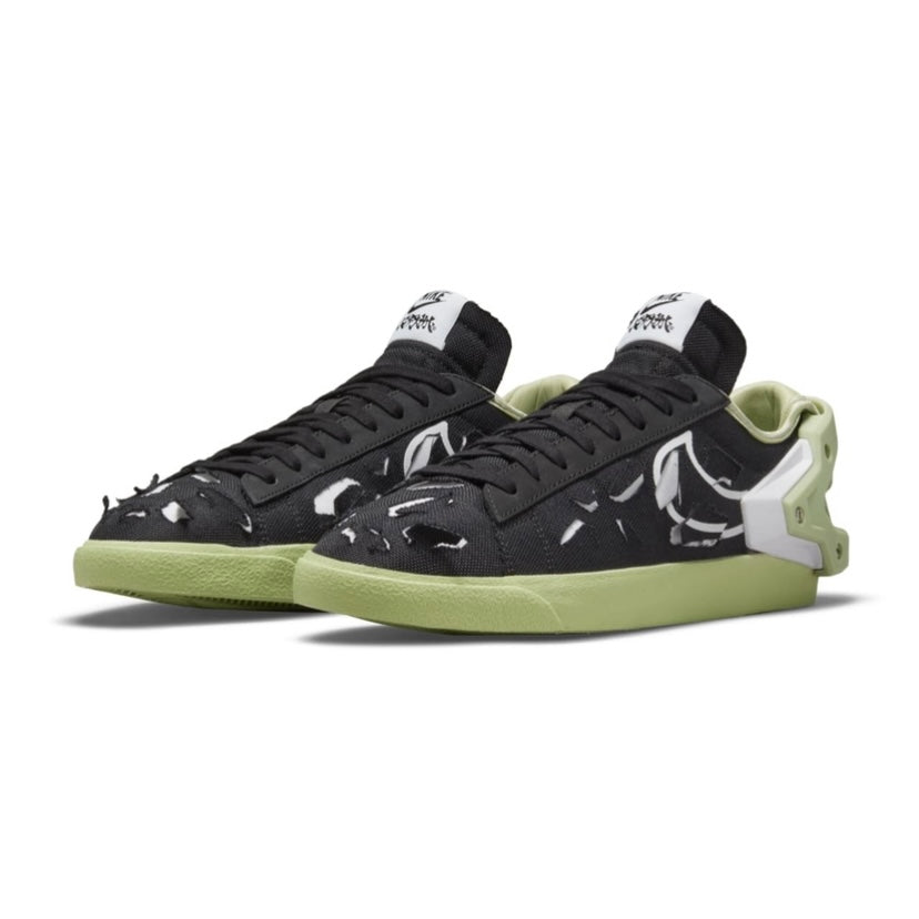 Nike Blazer Low Acronym Sneakers - Black Olive Aura Colorway | Men's & Women's Casual Shoes for Streetwear & Everyday Wear