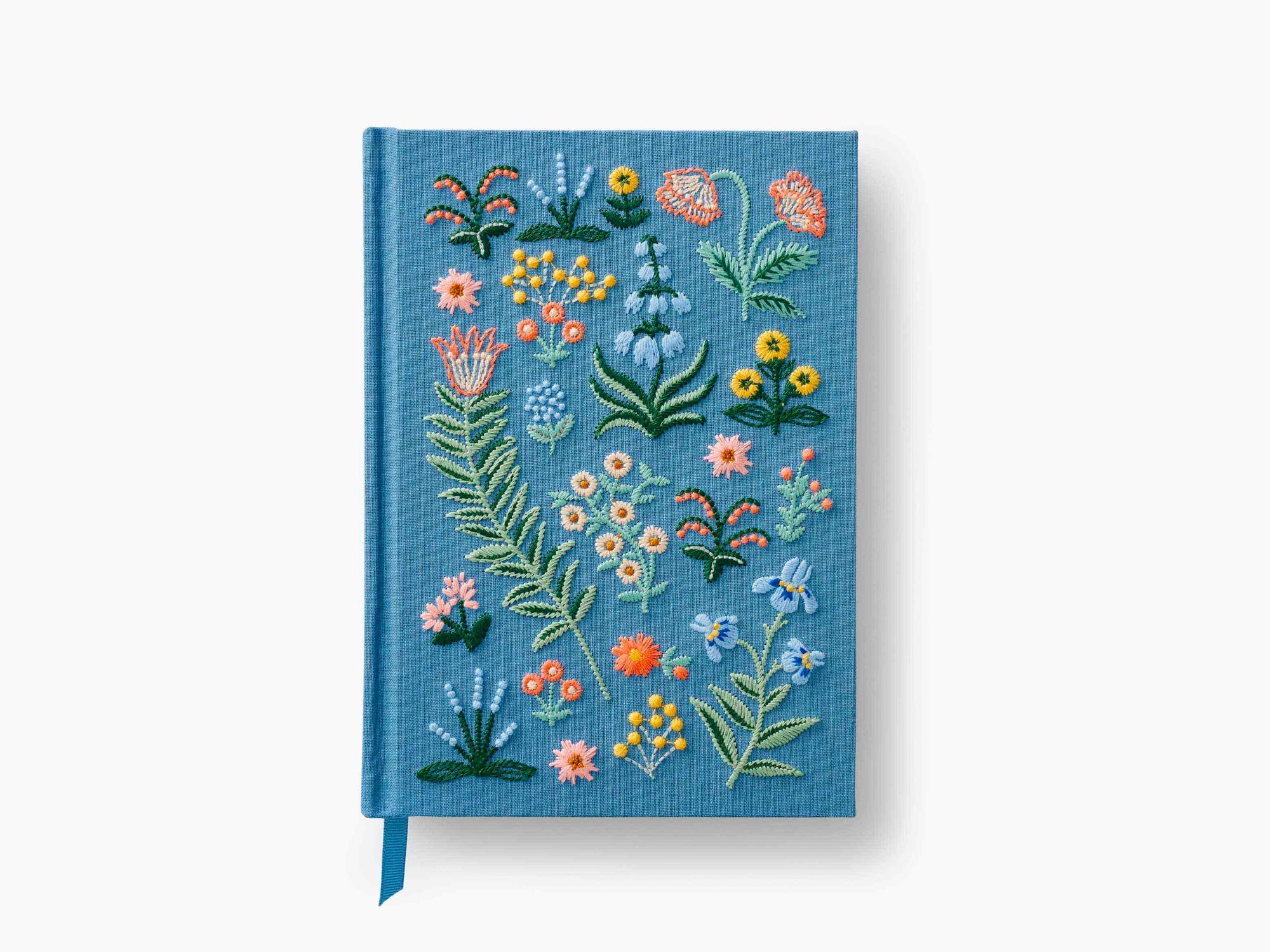 Menagerie Garden Embroidered Notebook - Floral Design Writing Journal for Women, Perfect for Diary, Sketchbook & Travel Journaling