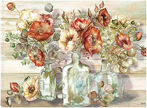Spice Poppies and Eucalyptus in bottles Landscape