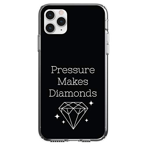 Pressure Makes Diamonds - Black / White On Clear Case