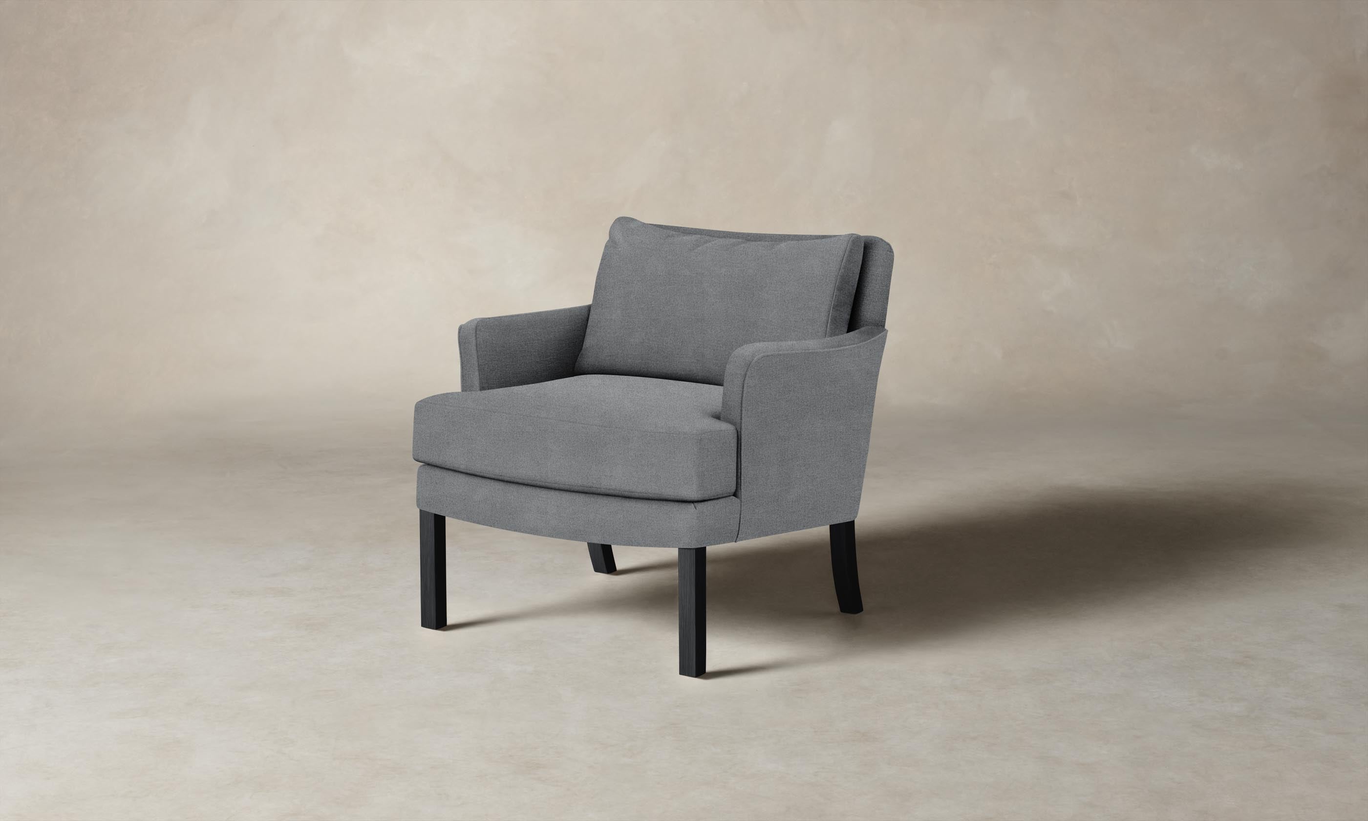 Kaye Chair - Performance Mélange Weave Night - Modern Accent Chair for Living Room, Bedroom & Office - Comfortable Seating for Relaxing & Reading