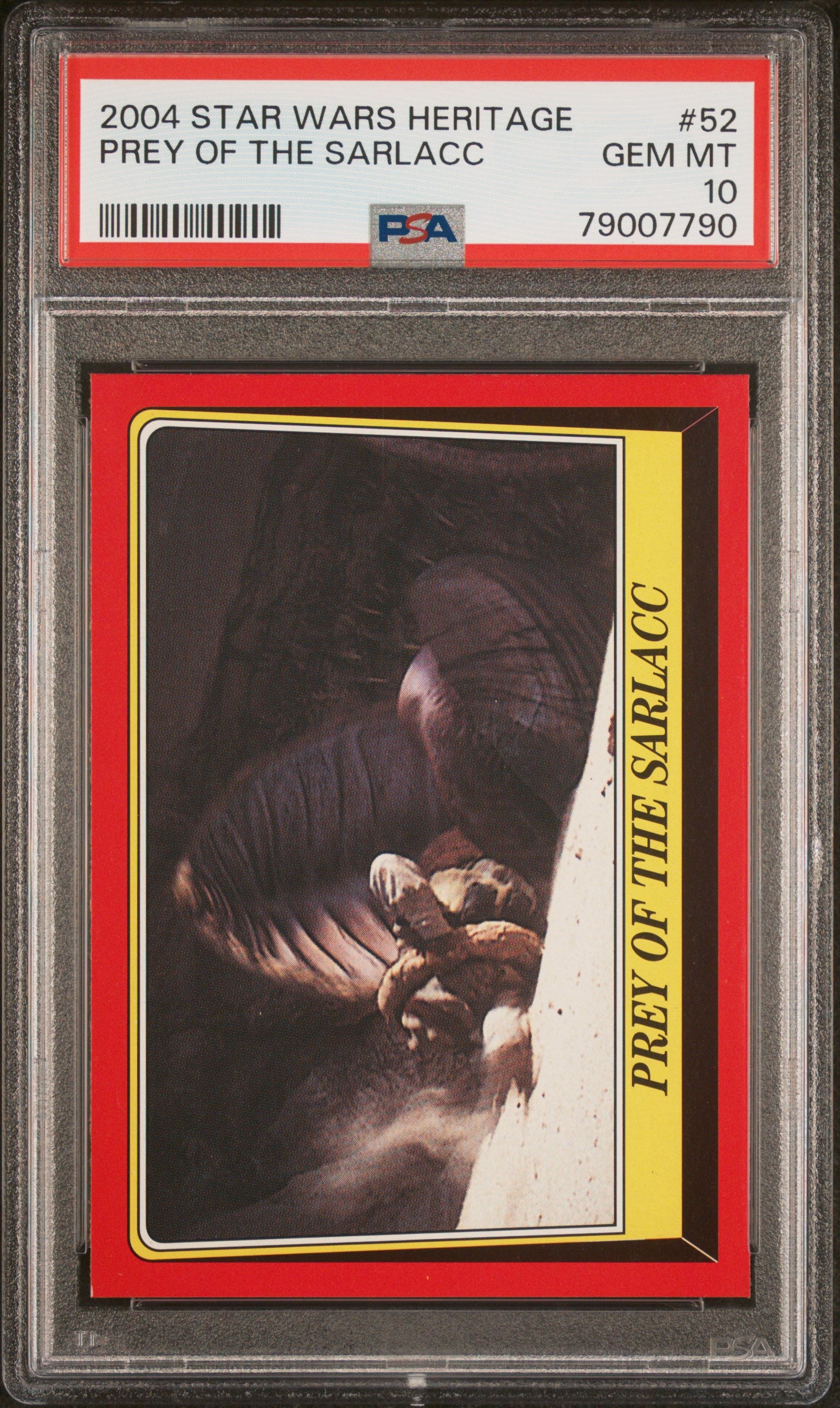 2004 Star Wars Heritage Prey of the Sarlacc #52 PSA 10 Graded Trading Card - Rare Collectible for Star Wars Fans & Card Collectors - Perfect for Display, Investment, and Gaming Memorabilia Collections