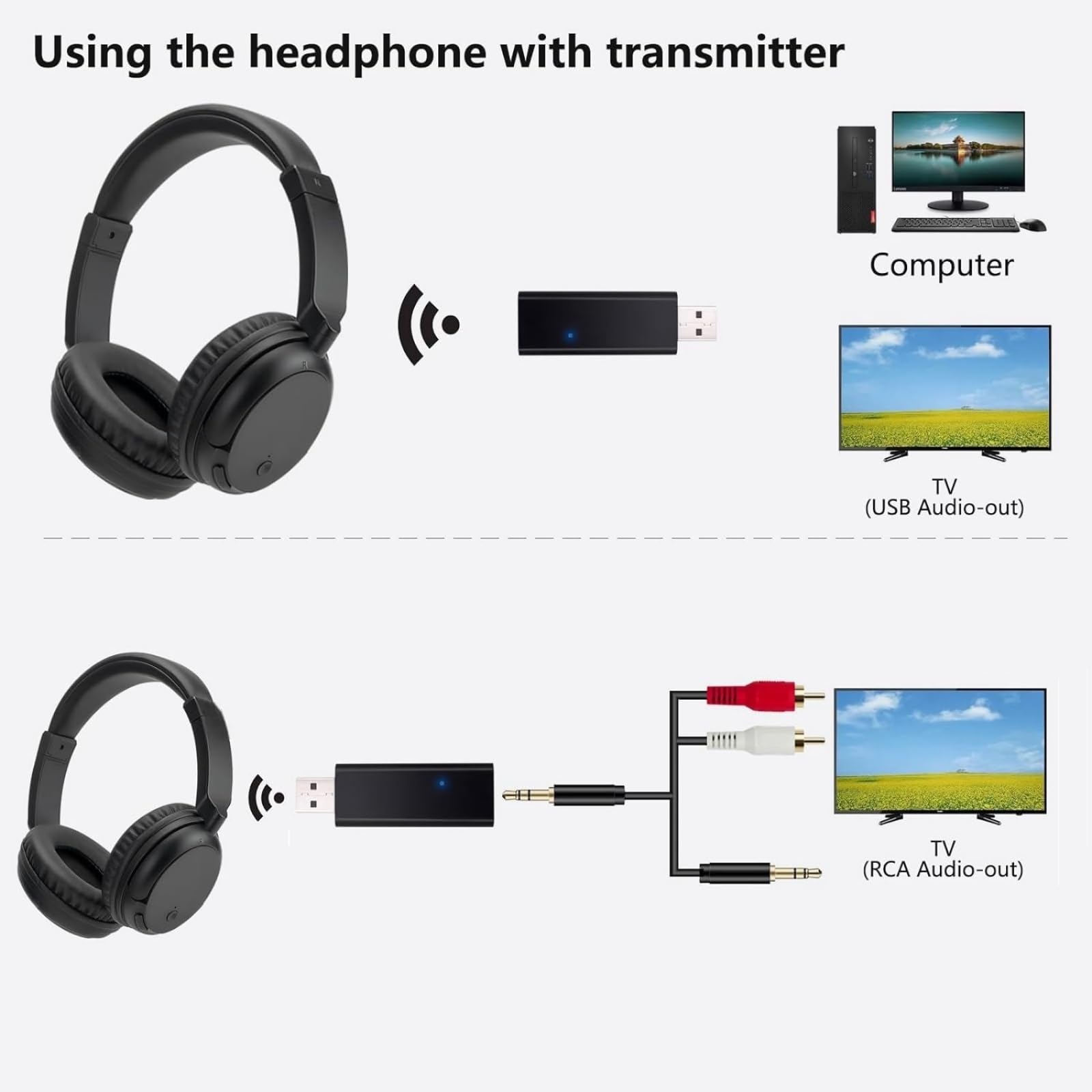 Premium HiFi Stereo Wireless Bluetooth Headphones with FM Radio - Over-Ear Noise Cancelling Headset for Adults & Seniors, Deep Bass Lightweight Design for Phone, PC, TV - Perfect for Home Entertainment, Travel & Relaxation