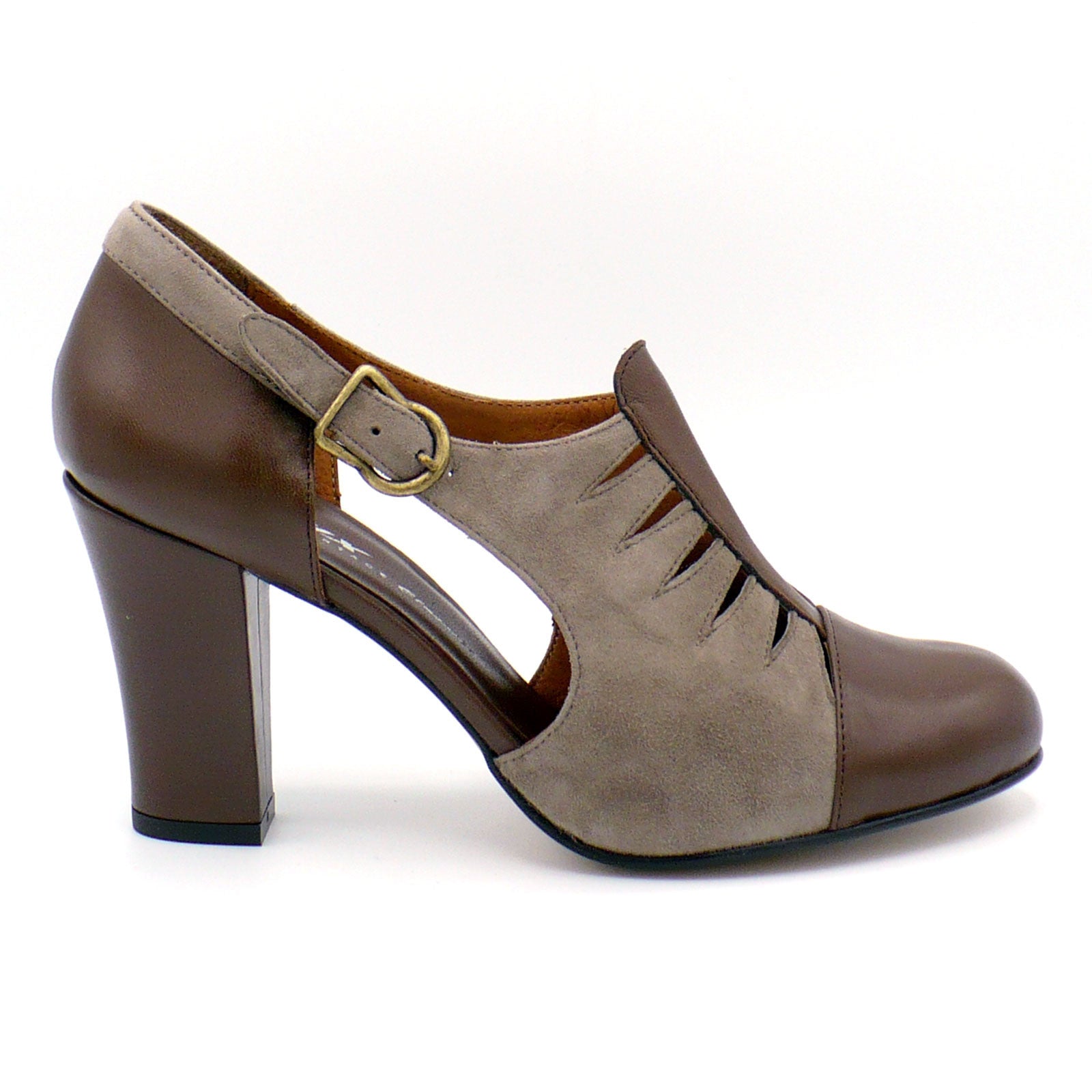Taupe Suede/Brown Leather
