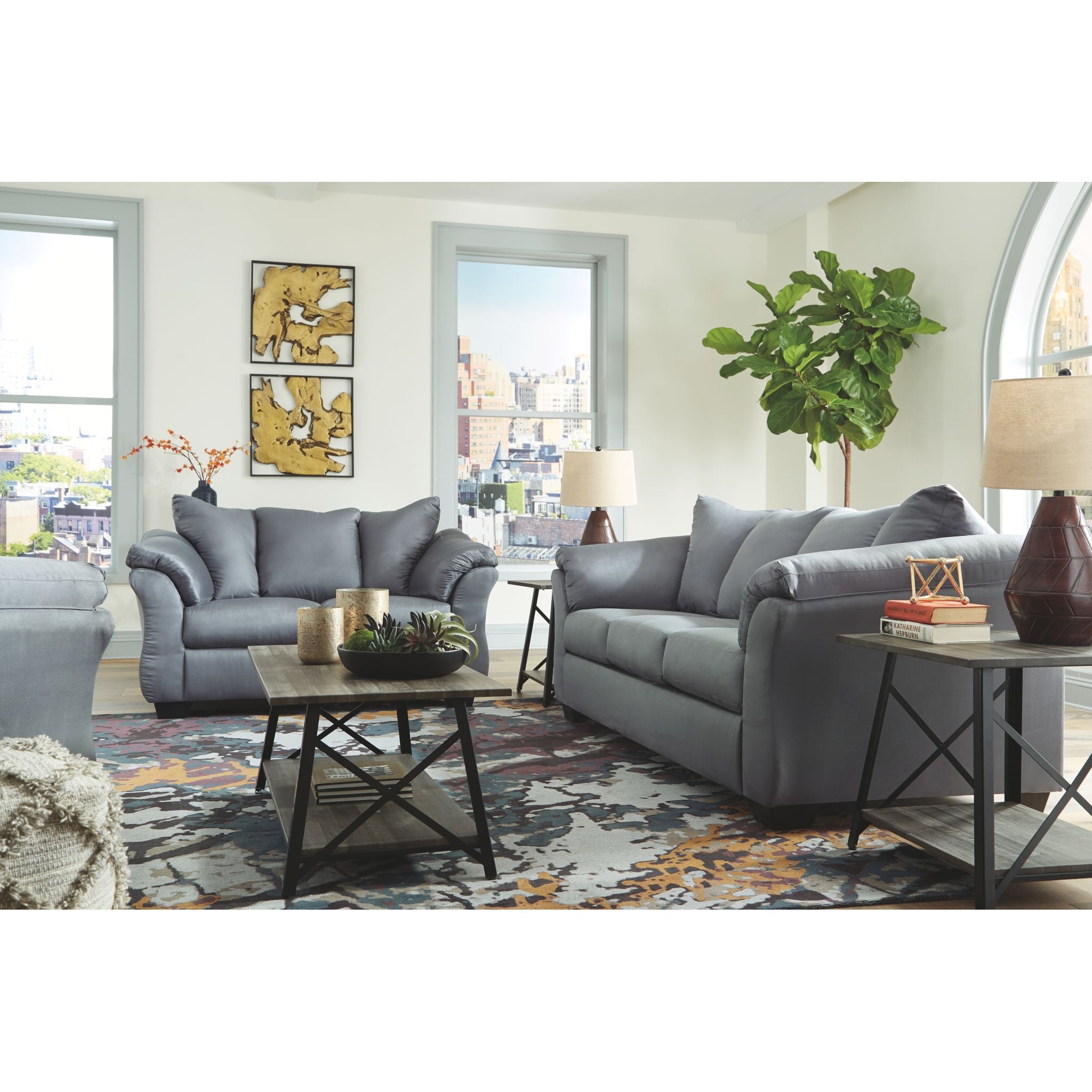 Darcy Sofa - Modern Comfortable Couch for Living Room, Lounge & Office | Soft Fabric Upholstery, Sturdy Frame | Perfect for Relaxing, Entertaining & Small Spaces