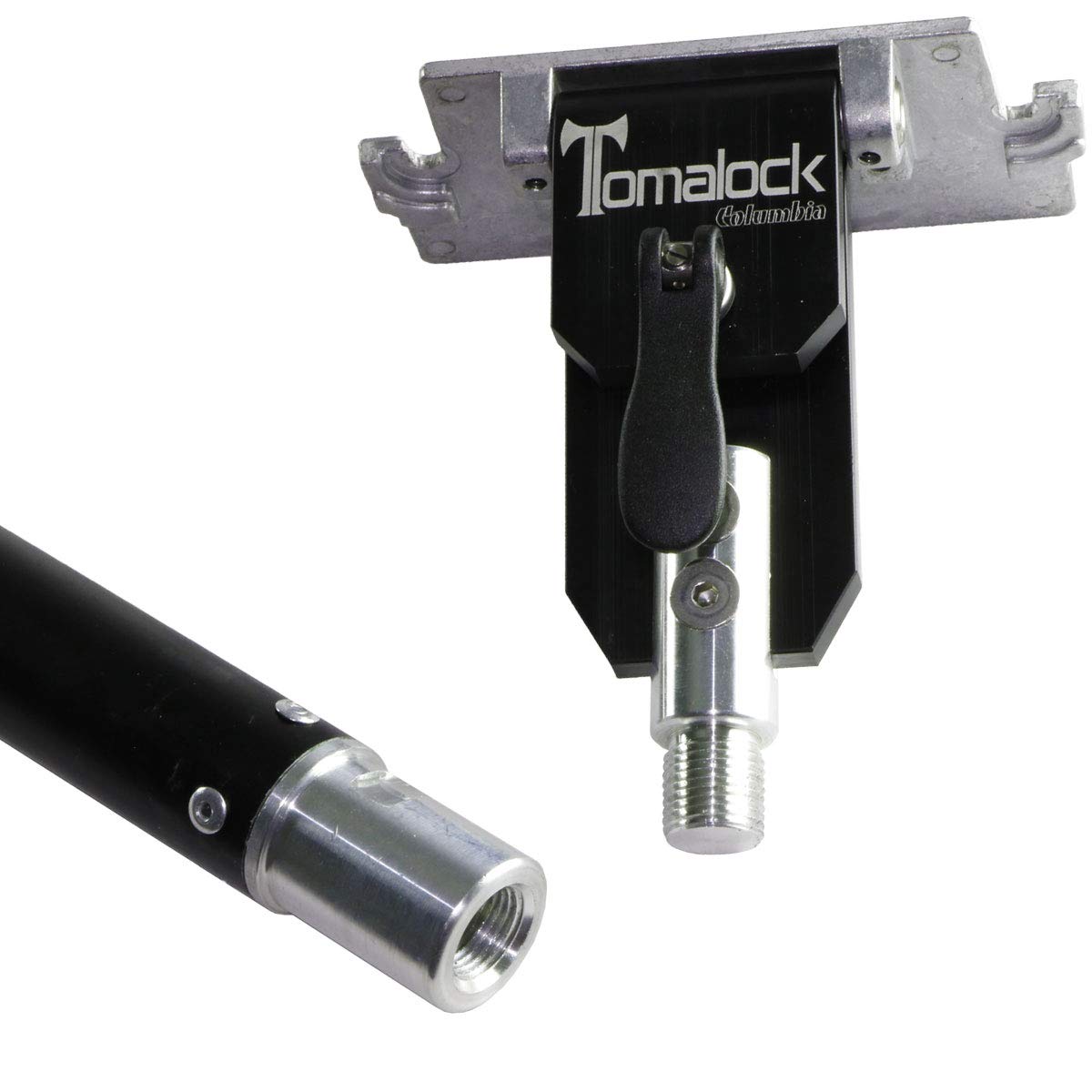 Columbia Tomalock Adaptor for ONE Handle - Aluminum Silver Smoothing Blade with Contoured Grip - Taping Knife & Shovel/Spade Adapter - Perfect for Drywall Finishing, Painting, and Gardening Projects