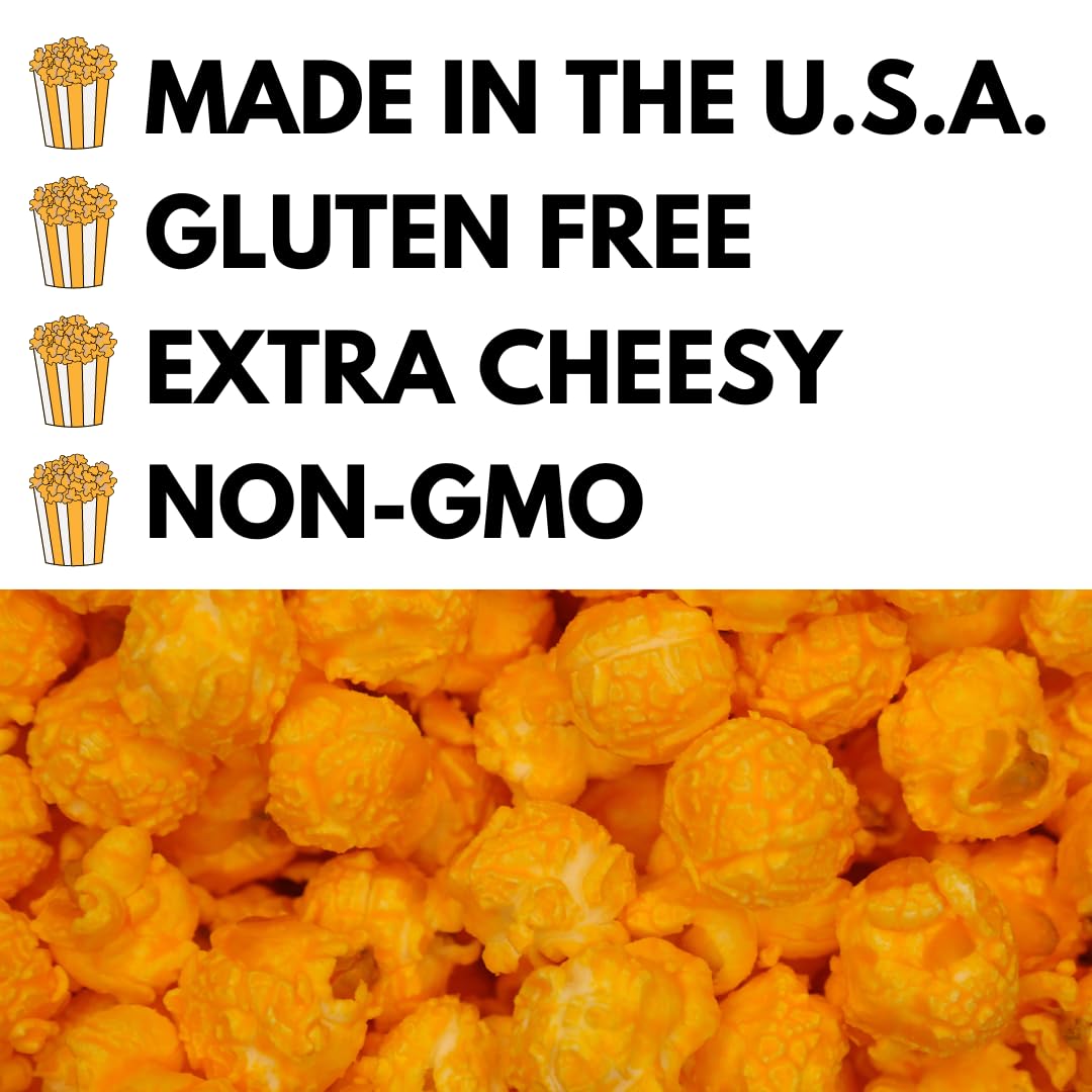 Uncle Myron's Gourmet Cheddar Cheese Popcorn - 9 oz Gluten Free Snack Bag | Perfect for Movie Nights, Parties & Office Snacks
