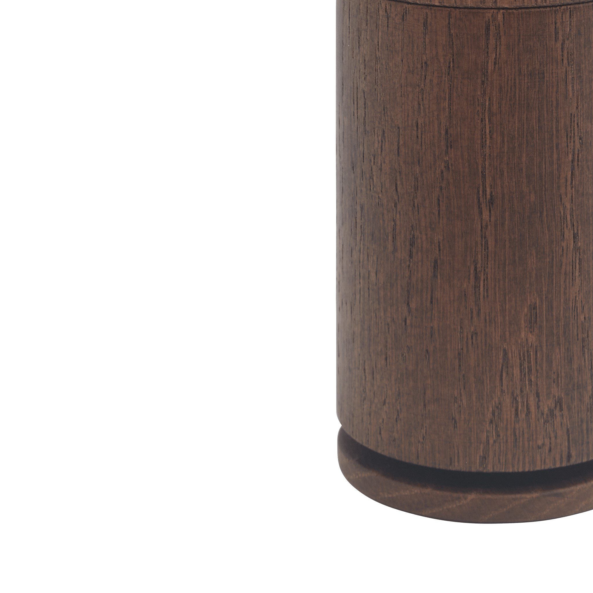 Premium EKTA LIVING 'Crush Me' Adjustable Salt and Pepper Grinder Set - Smoked Oak Wooden Mill for Gourmet Cooking & Dining Table Decor