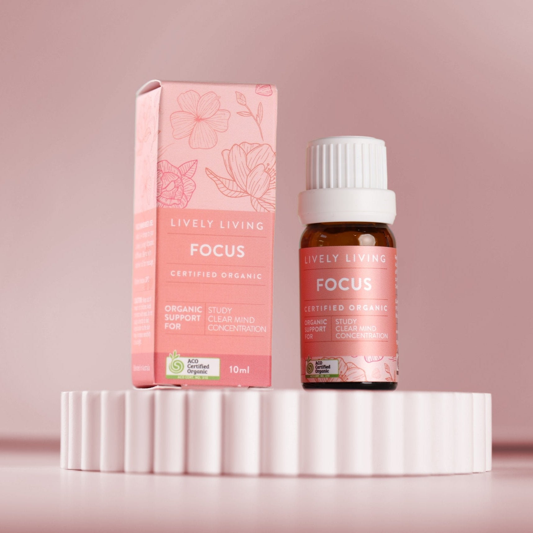 Certified Organic Focus Essential Oil - 10ml Pure & Natural for Aromatherapy, Meditation & Stress Relief - Perfect for Diffusers & Massage